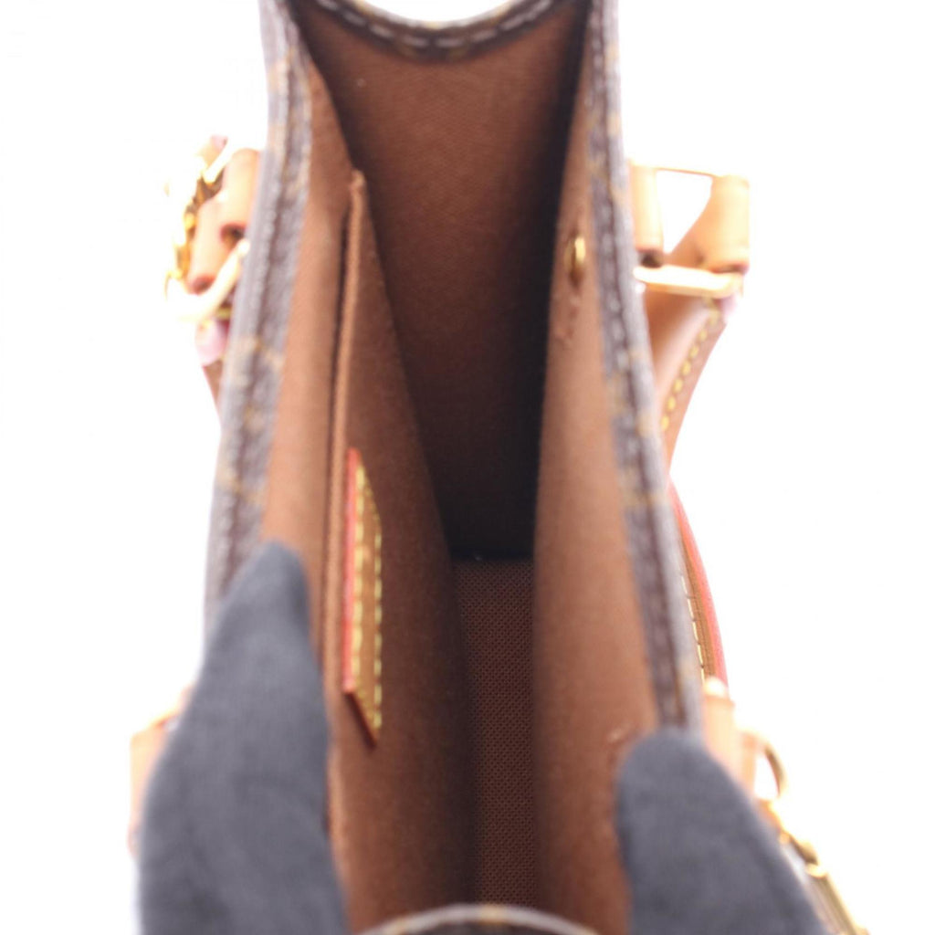 Louis Vuitton Brown Coated Canvas Leather Handbag