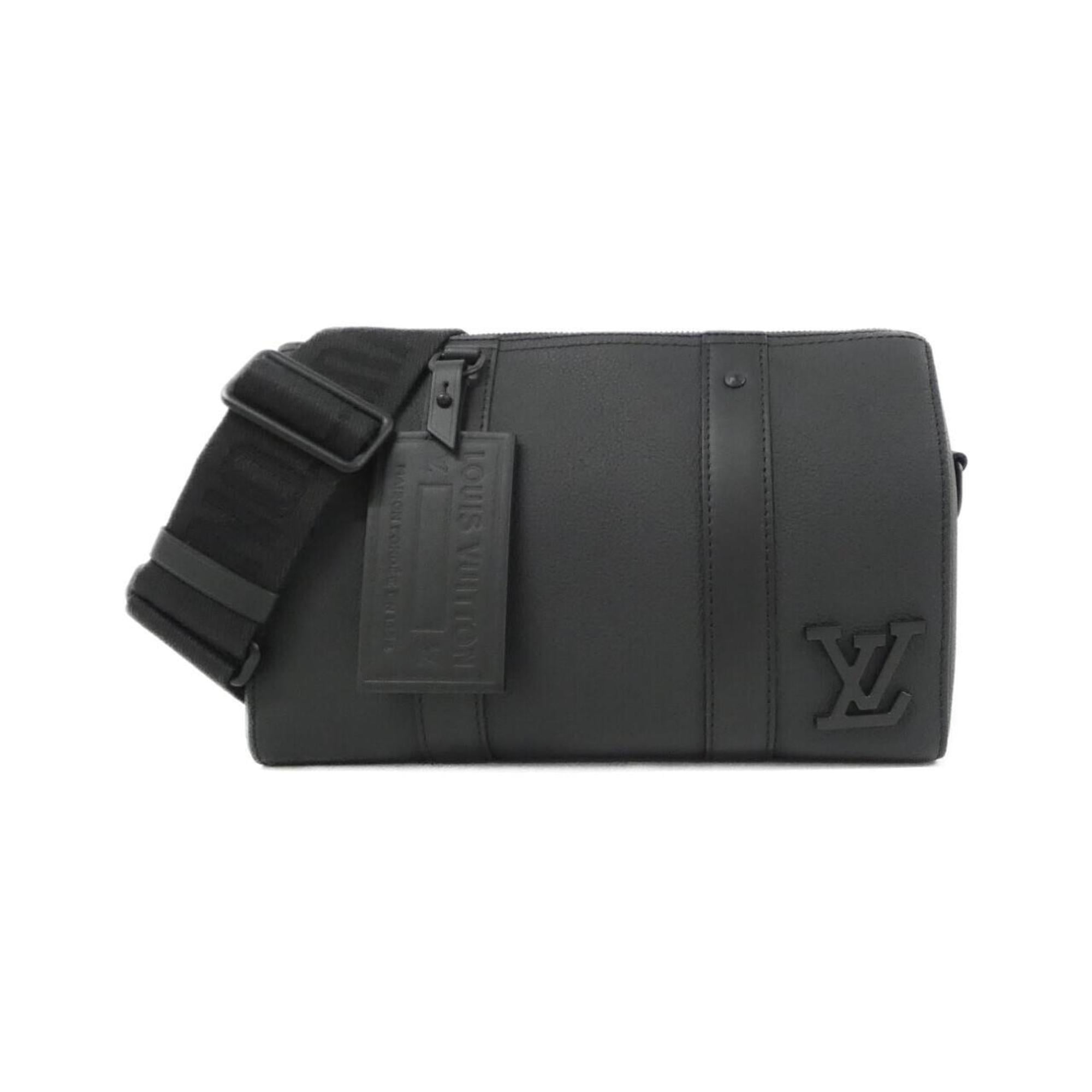 Louis Vuitton Black Leather Shoulder Bag