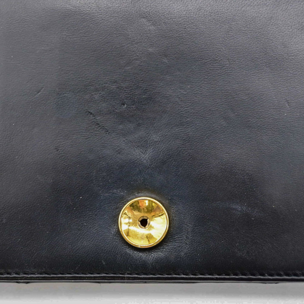 Chanel Black Leather Clutch Bag Shoulder Bag