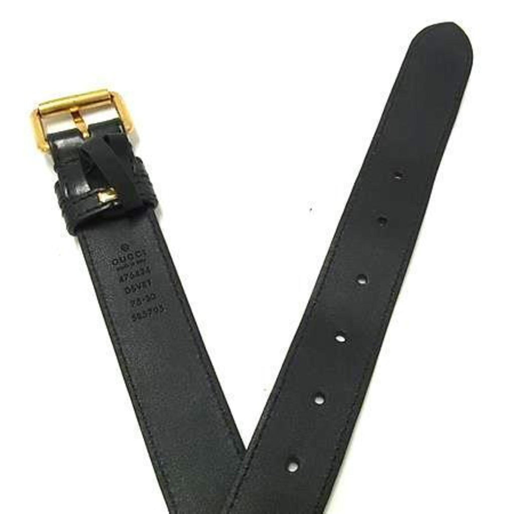 Gucci Black Leather Fanny Pack Shoulder Bag (Pre-Owned)