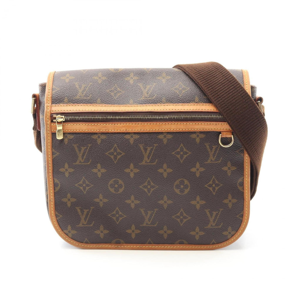 Louis Vuitton Brown Coated Canvas Leather Shoulder Bag