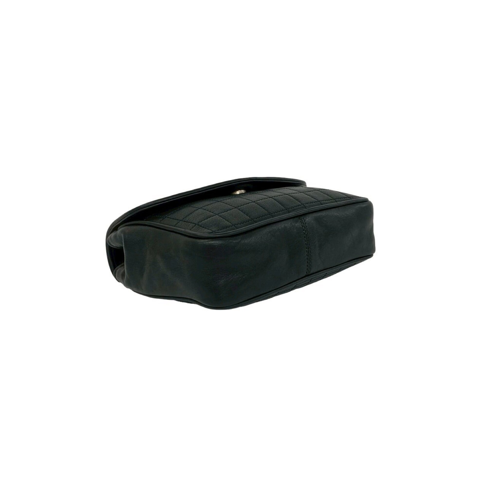 Celine Black Leather Shoulder Bag