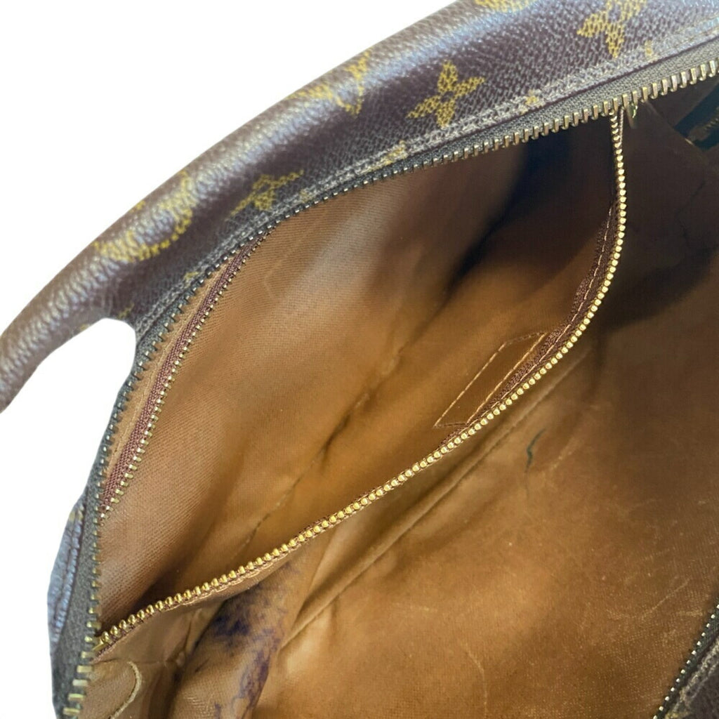 Louis Vuitton Brown Leather Clutch Bag Pouch