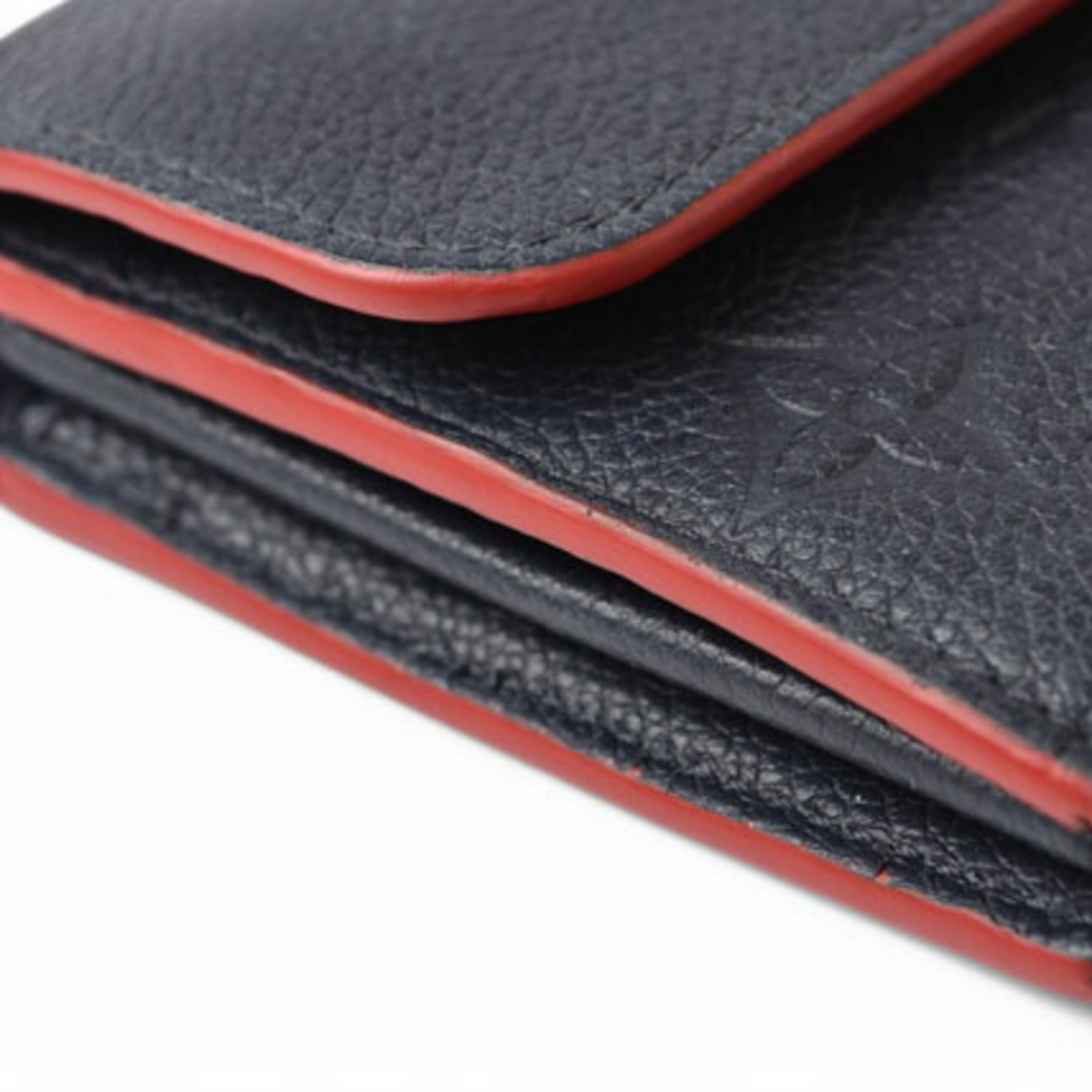 Louis Vuitton Marine Rouge Monogram Monogram Empreinte Long Wallet (Tri-Fold)