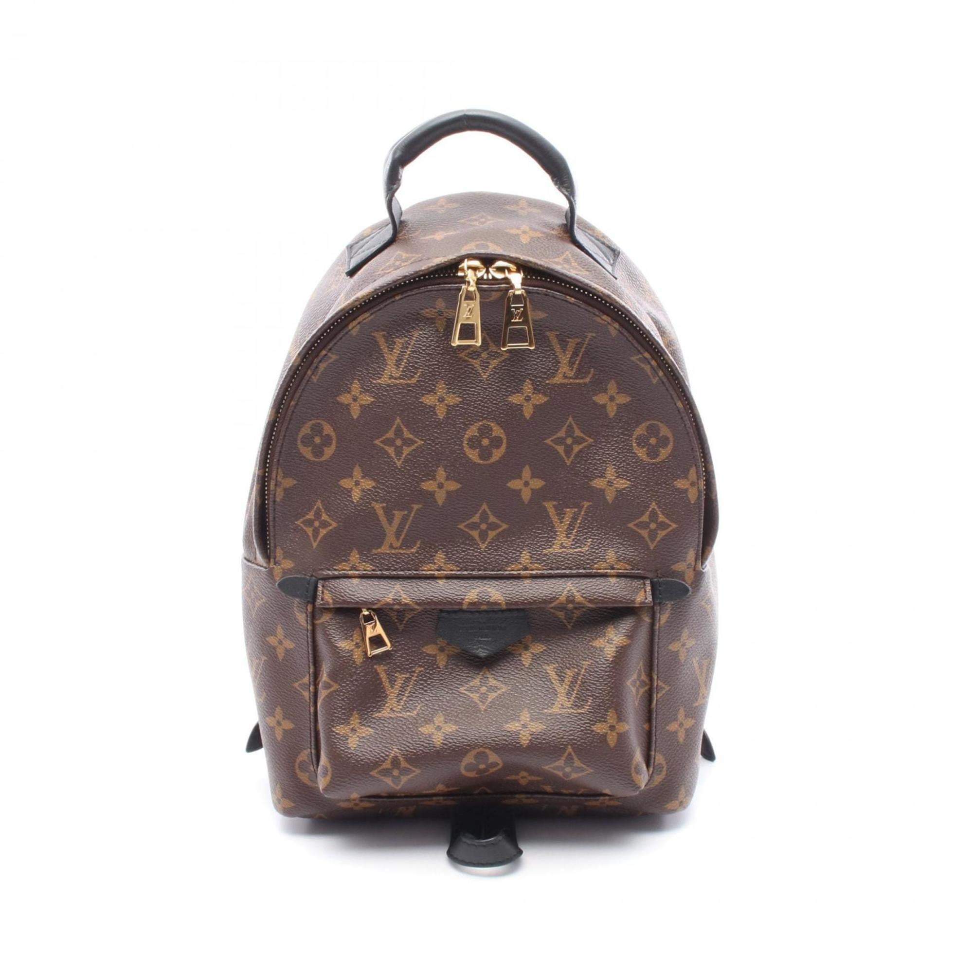 Louis Vuitton Black Brown Pvc Coated Canvas Leather Backpack