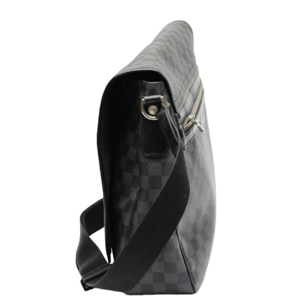 Louis Vuitton Damier Graphite Black Leather Shoulder Bag
