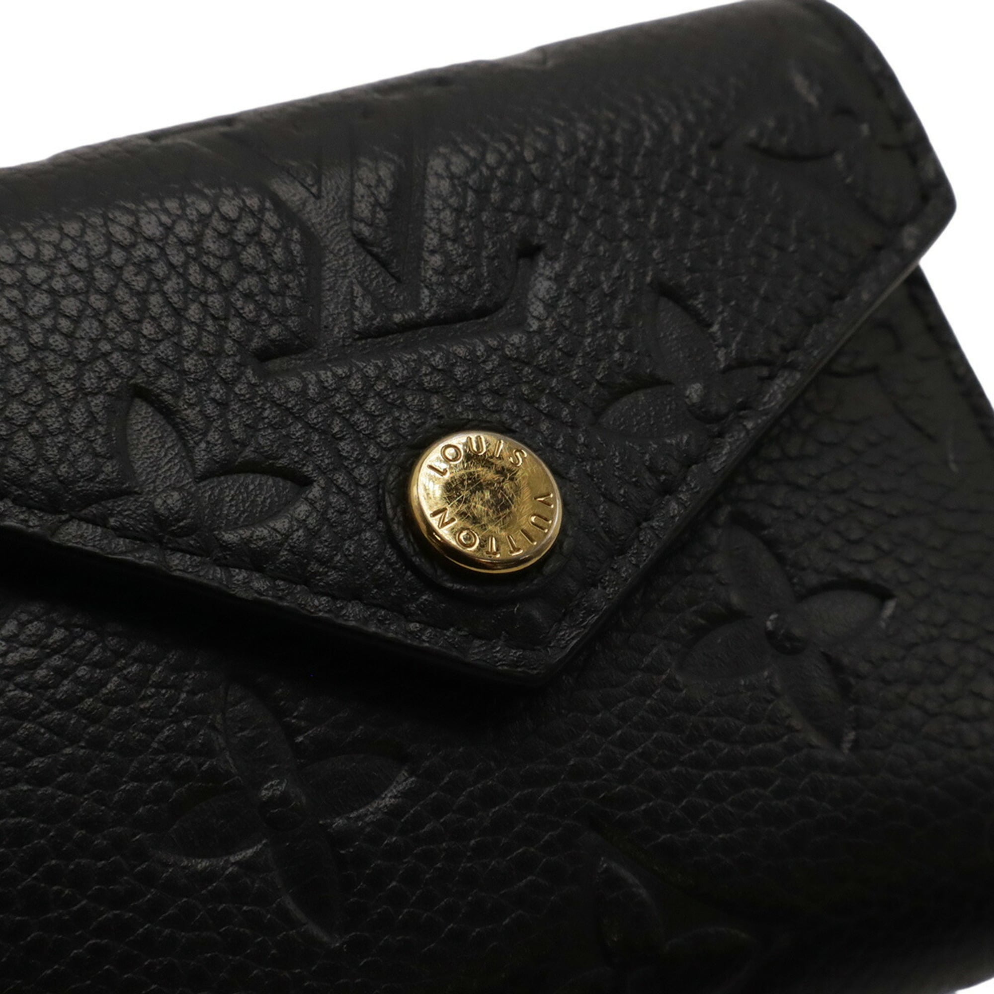 Louis Vuitton Black Noir Monogram Empreinte Leather Wallet (Tri-Fold)