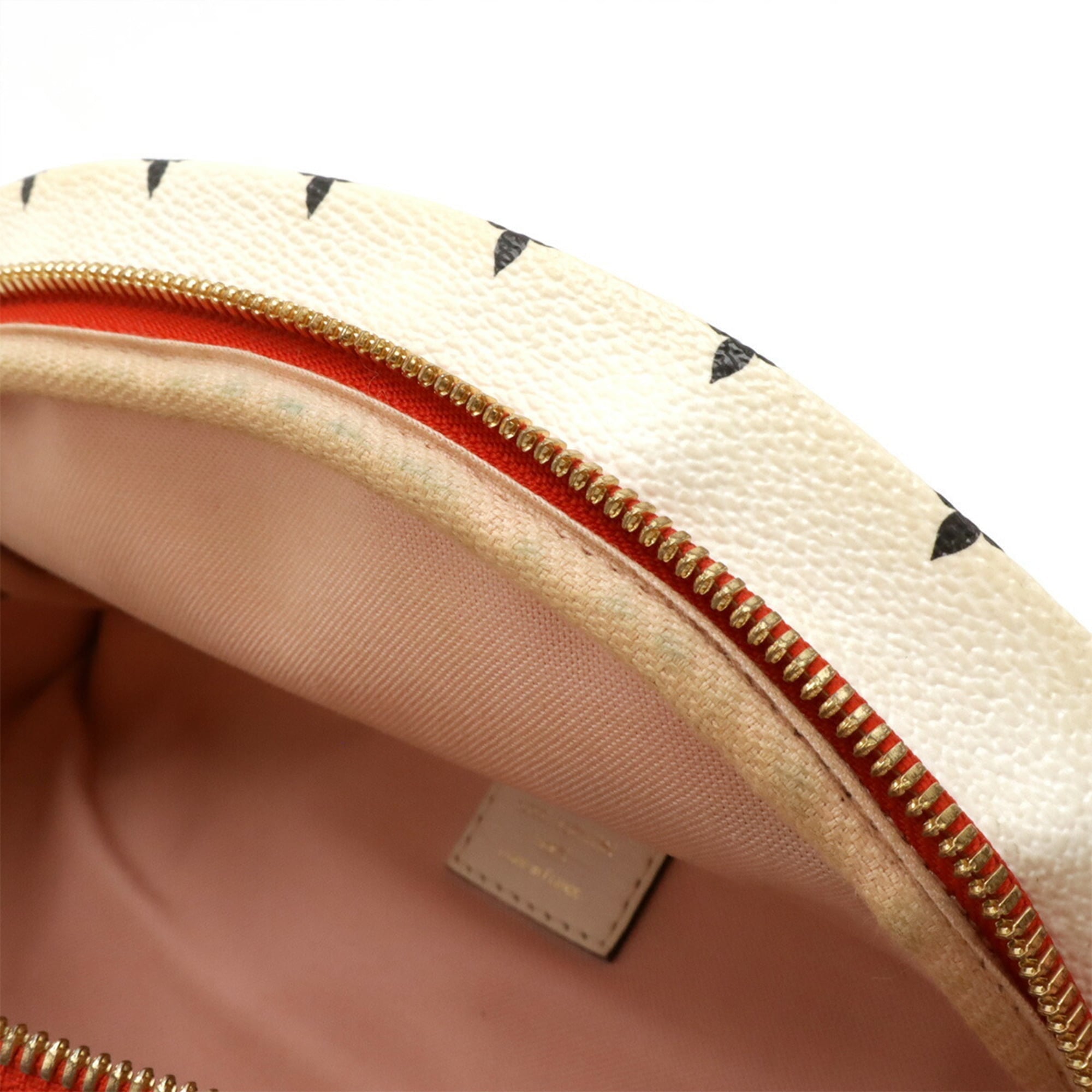 Louis Vuitton Pink Red Color Rouge White Pvc Coated Canvas Leather Fanny Pack