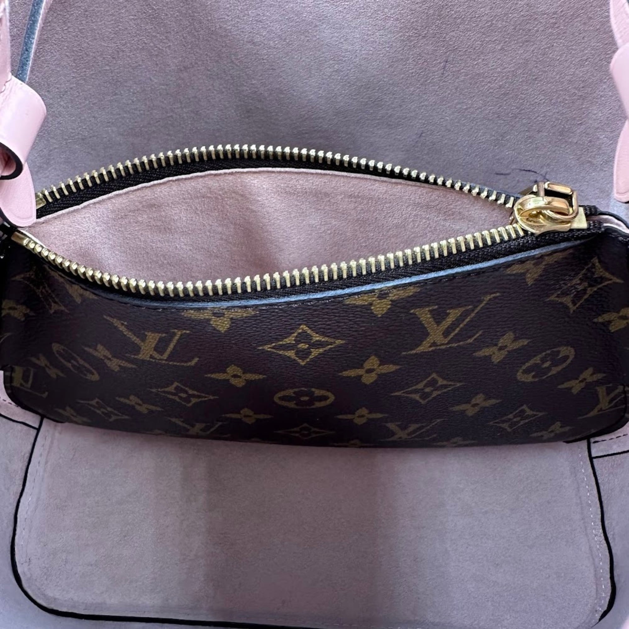Louis Vuitton Monogram Brown Pink Pvc Shoulder Bag