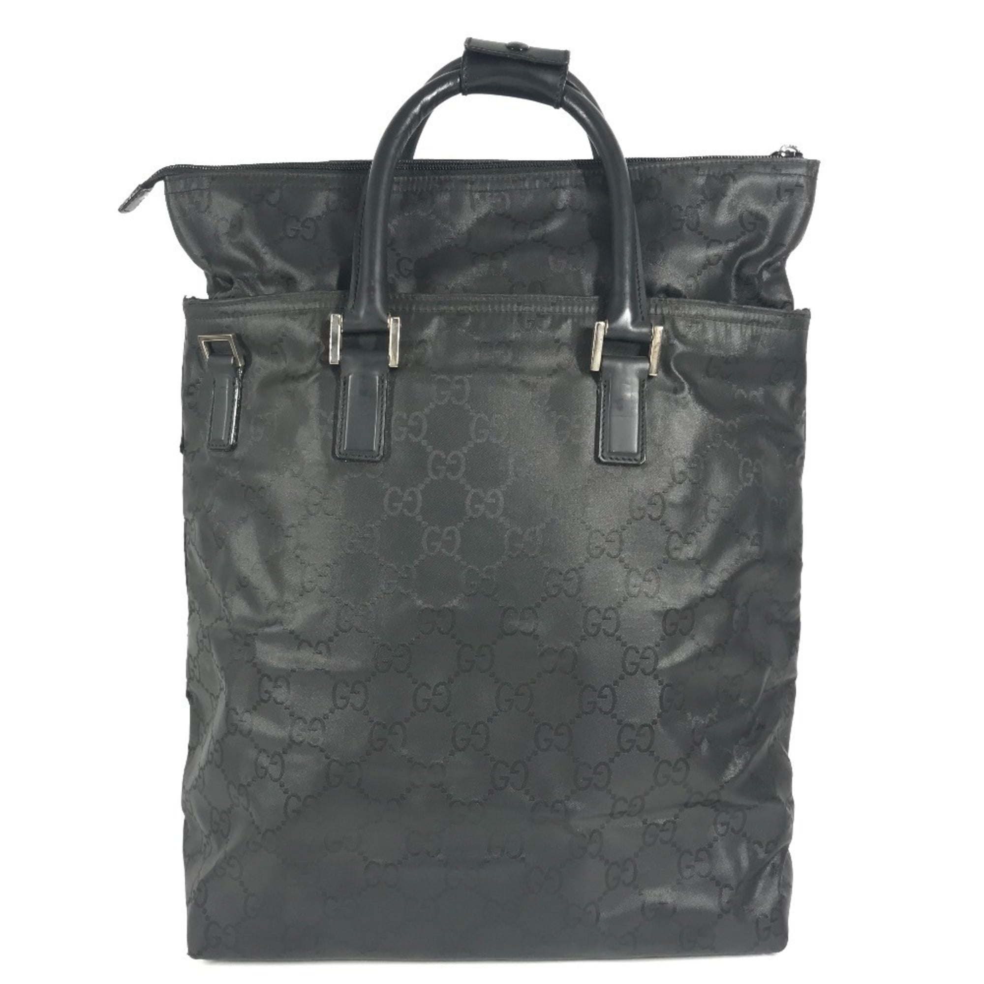 Gucci Black Nylon Handbag Tote Bag (Pre-Owned)