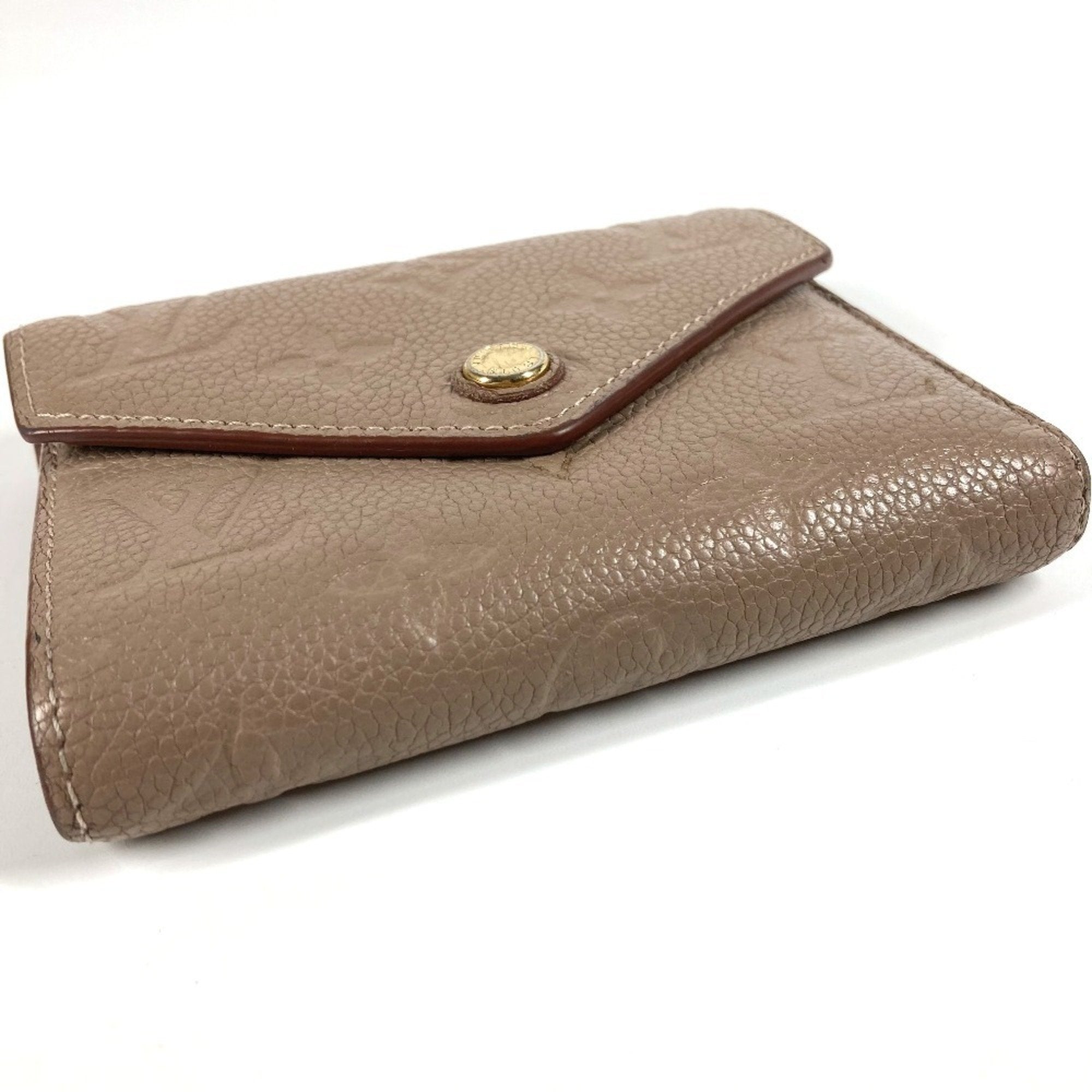 Louis Vuitton Beige Monogram Empreinte Wallet (Tri-Fold)