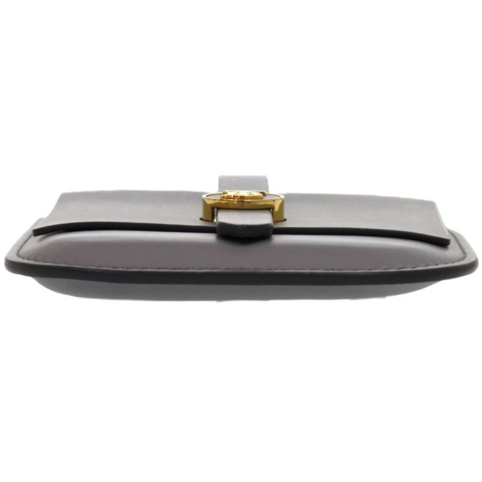 Burberry Gray Leather Fanny Pack Pouch