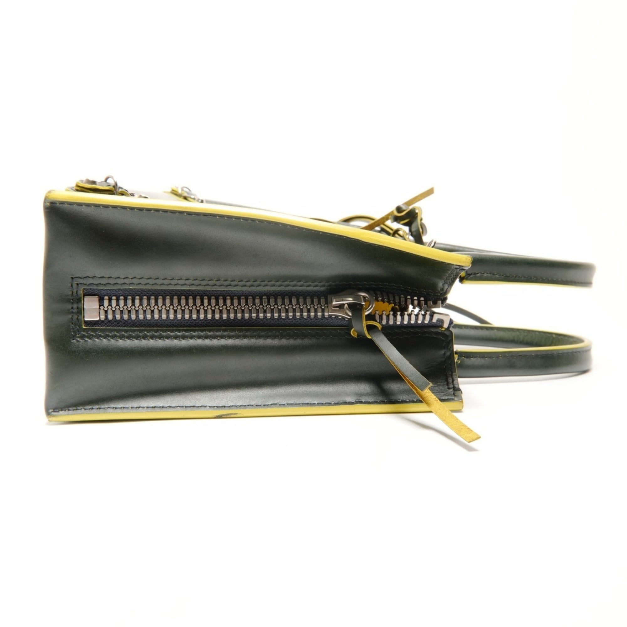 Balenciaga Green Leather Hand