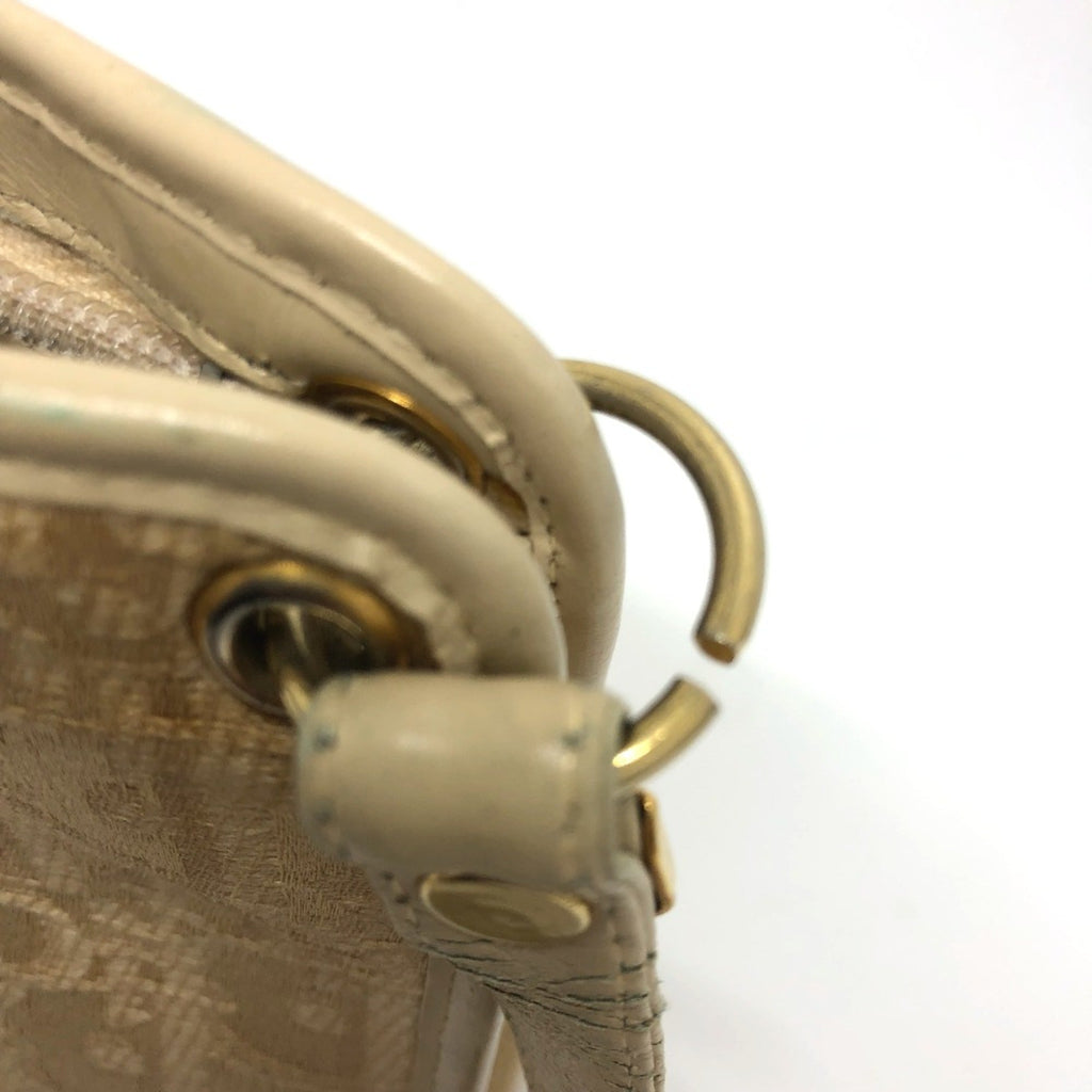 Christian Dior Beige Cloth Shoulder Bag (Pre-Owned)