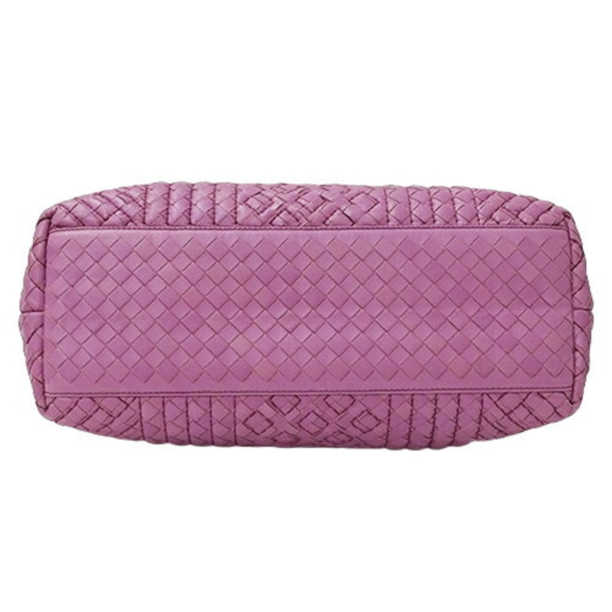 Bottega Veneta Pink Purple Leather Tote Bag