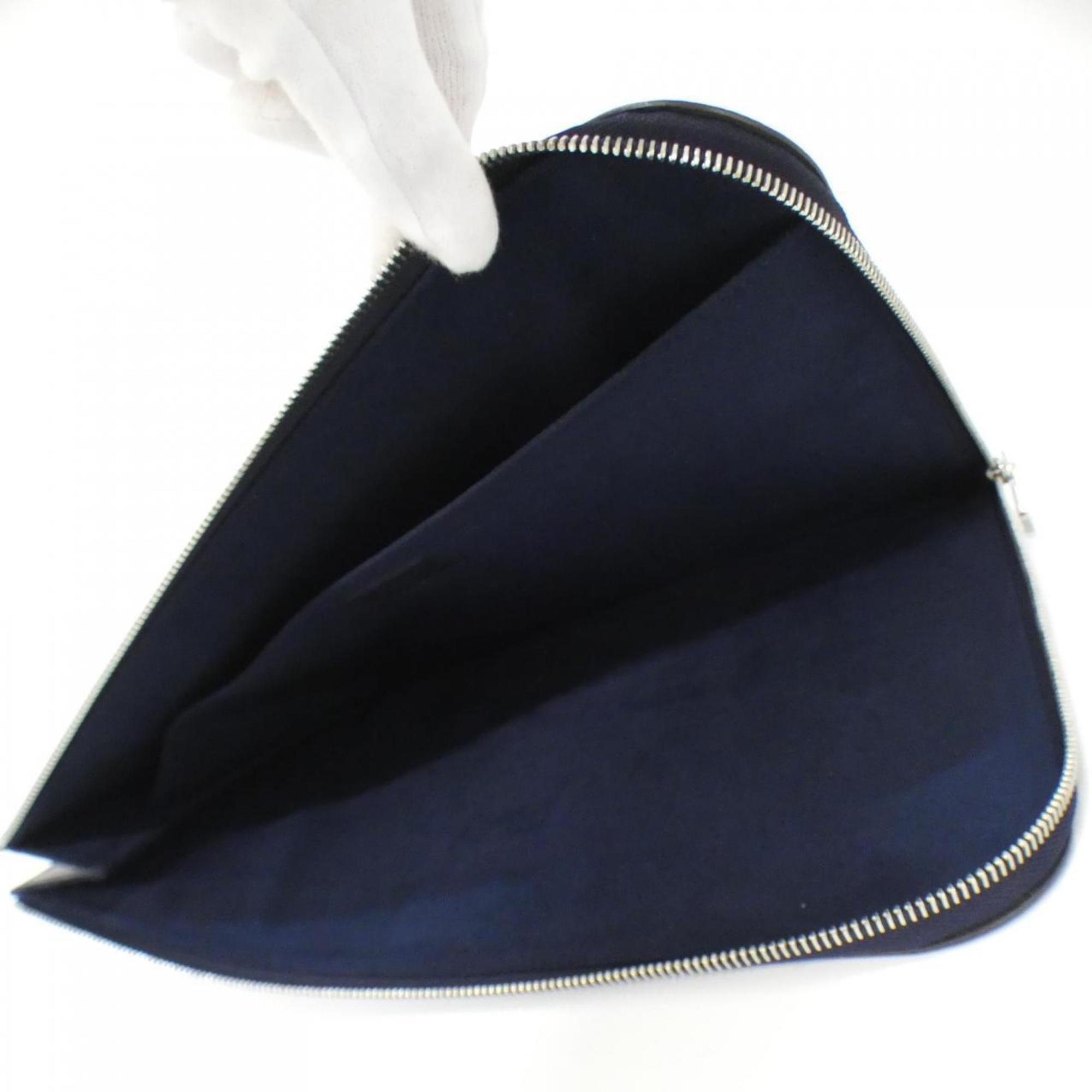 Louis Vuitton Blue Marine Leather Clutch Bag Pochette