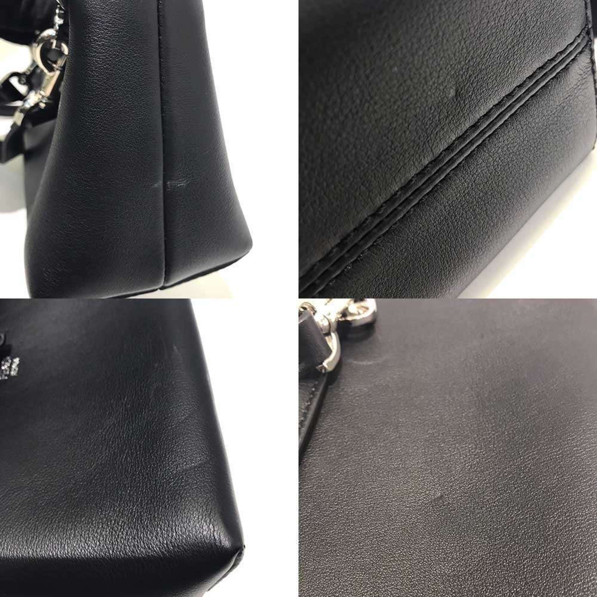 Fendi Black Leather Handbag Shoulder Bag