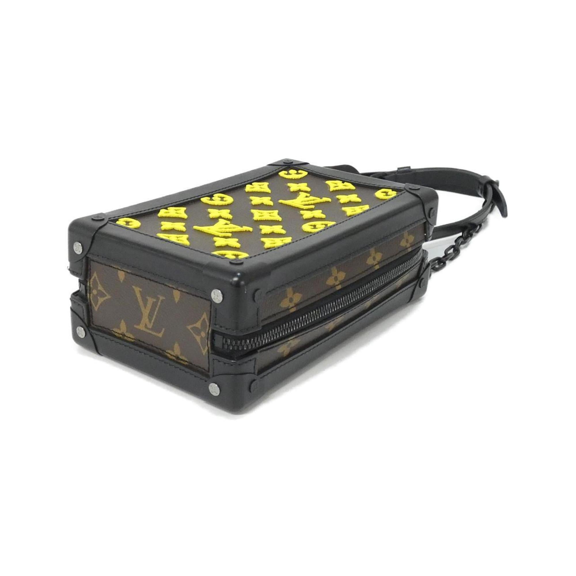 Louis Vuitton Black Jaune Yellow Coated Canvas Shoulder Bag