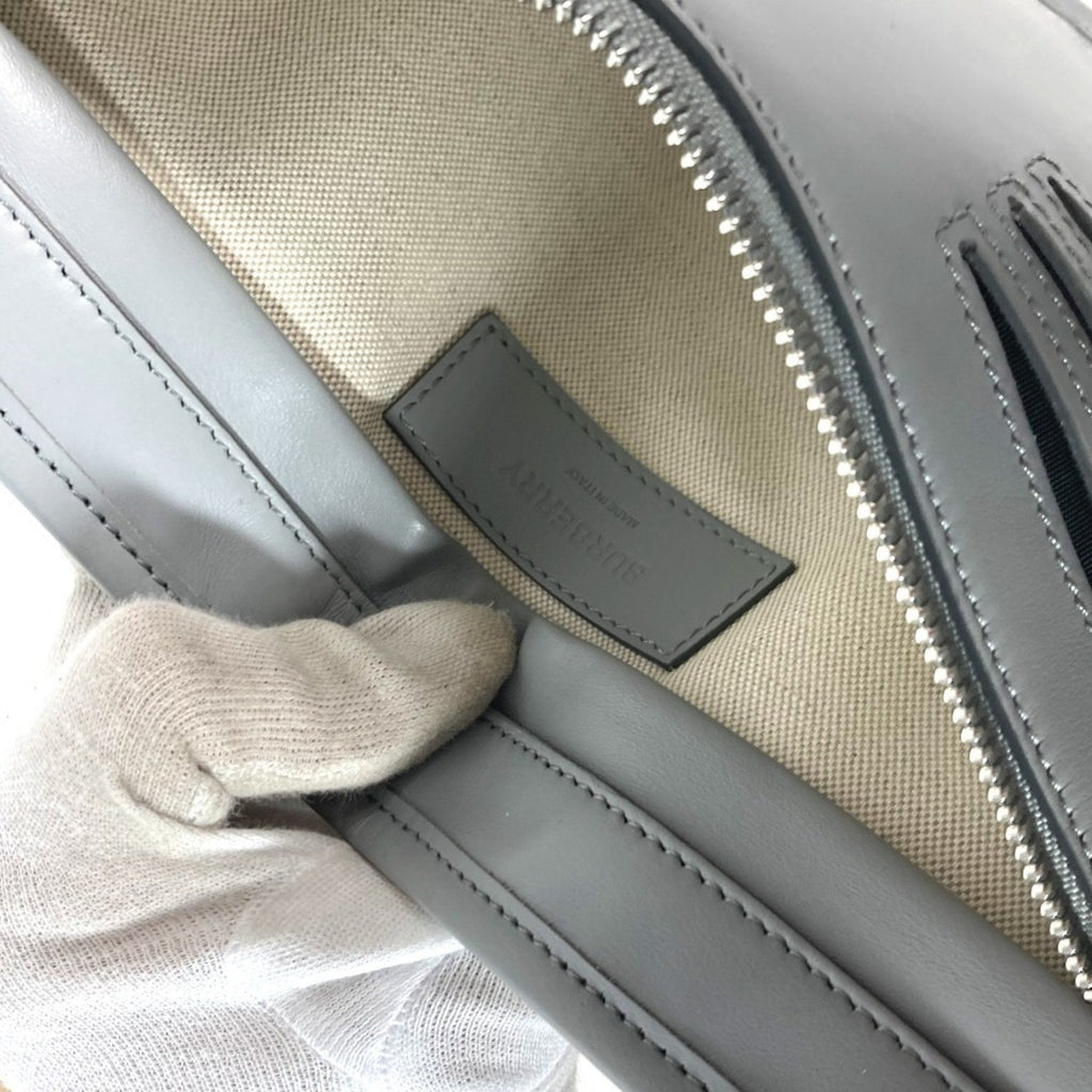 Burberry Gray Leather Fanny Pack