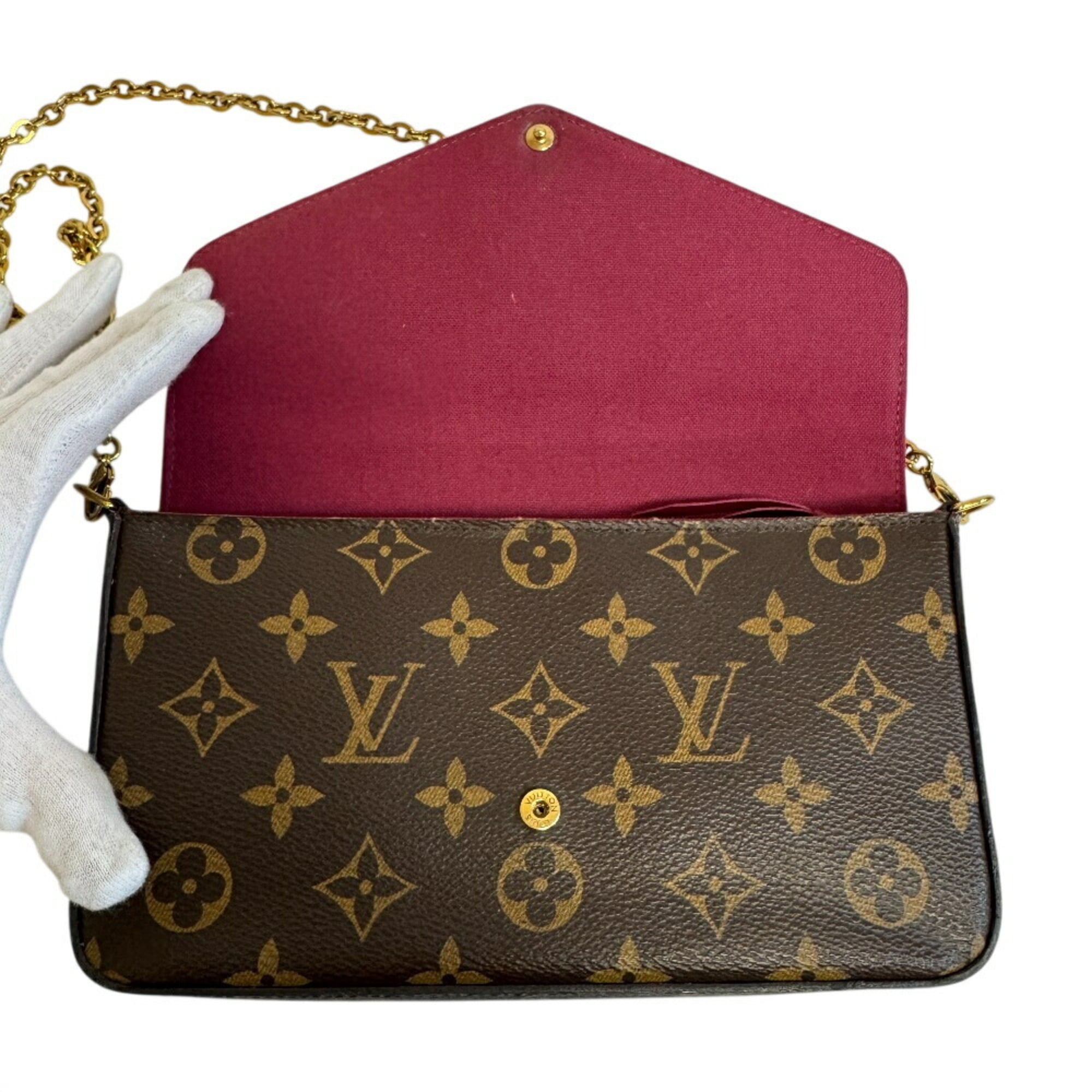 Louis Vuitton Brown Monogram Monogram Leather Pouch Shoulder Bag