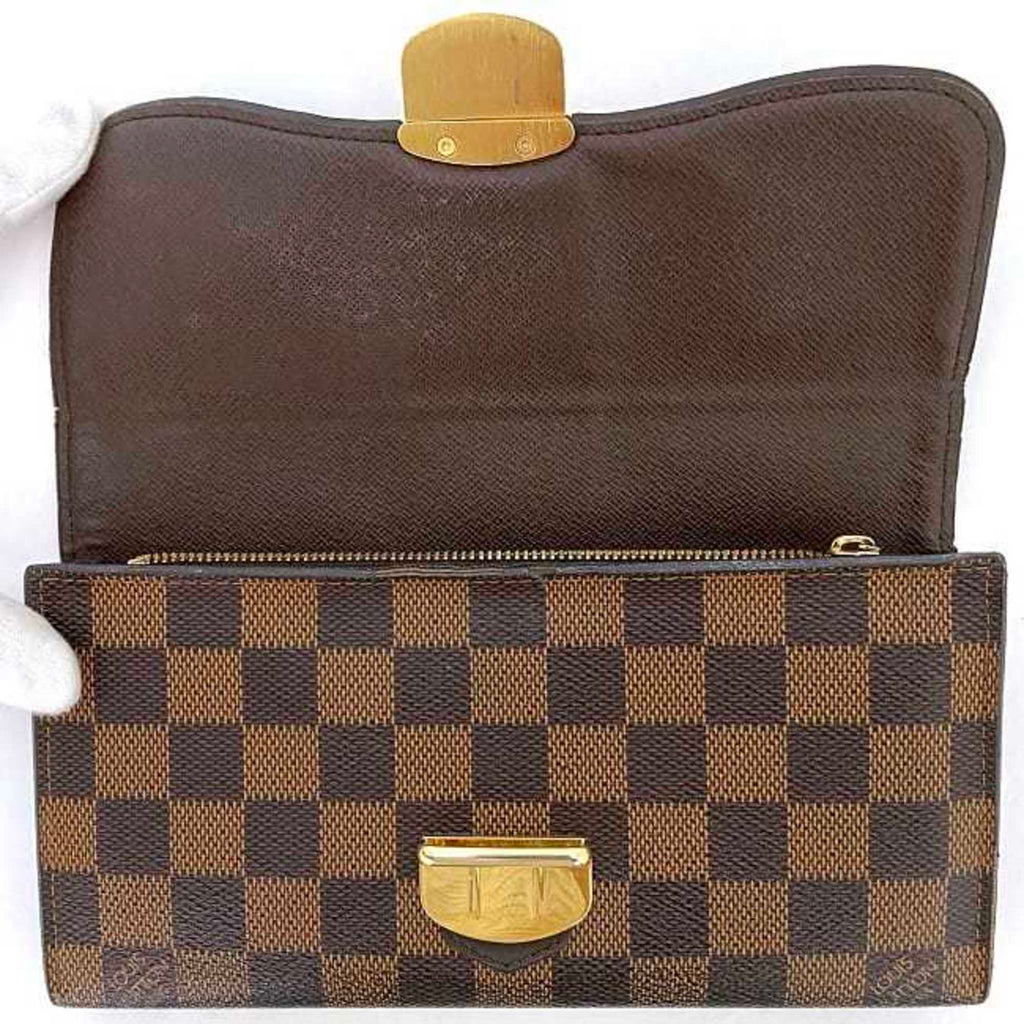 Louis Vuitton Damier Brown Damier Canvas Ebene Damier Canvas Long Wallet