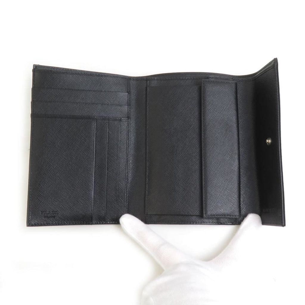 Prada Black Nylon Wallet (Tri-Fold)