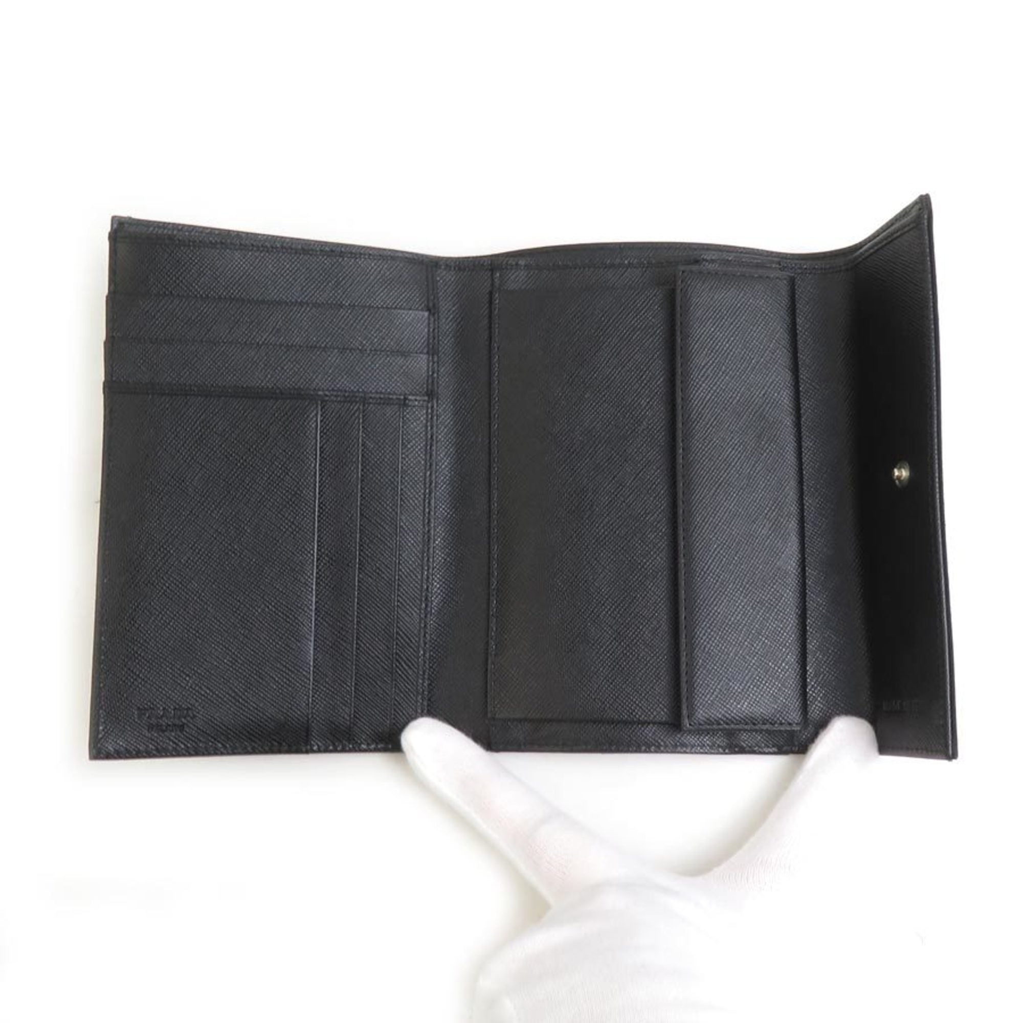 Prada Black Nylon Wallet (Tri-Fold)