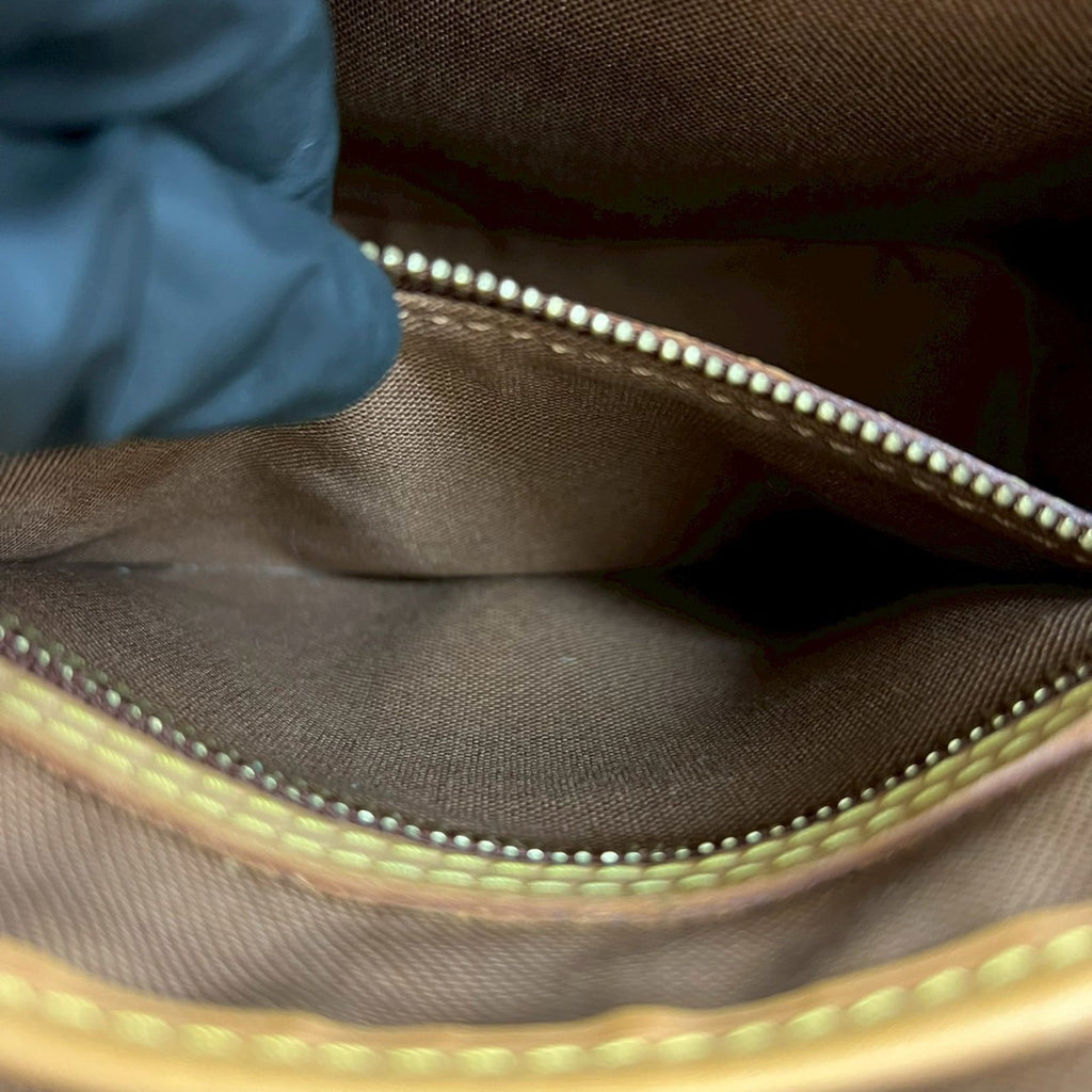 Louis Vuitton Brown Leather Pvc Handbag Tote Bag