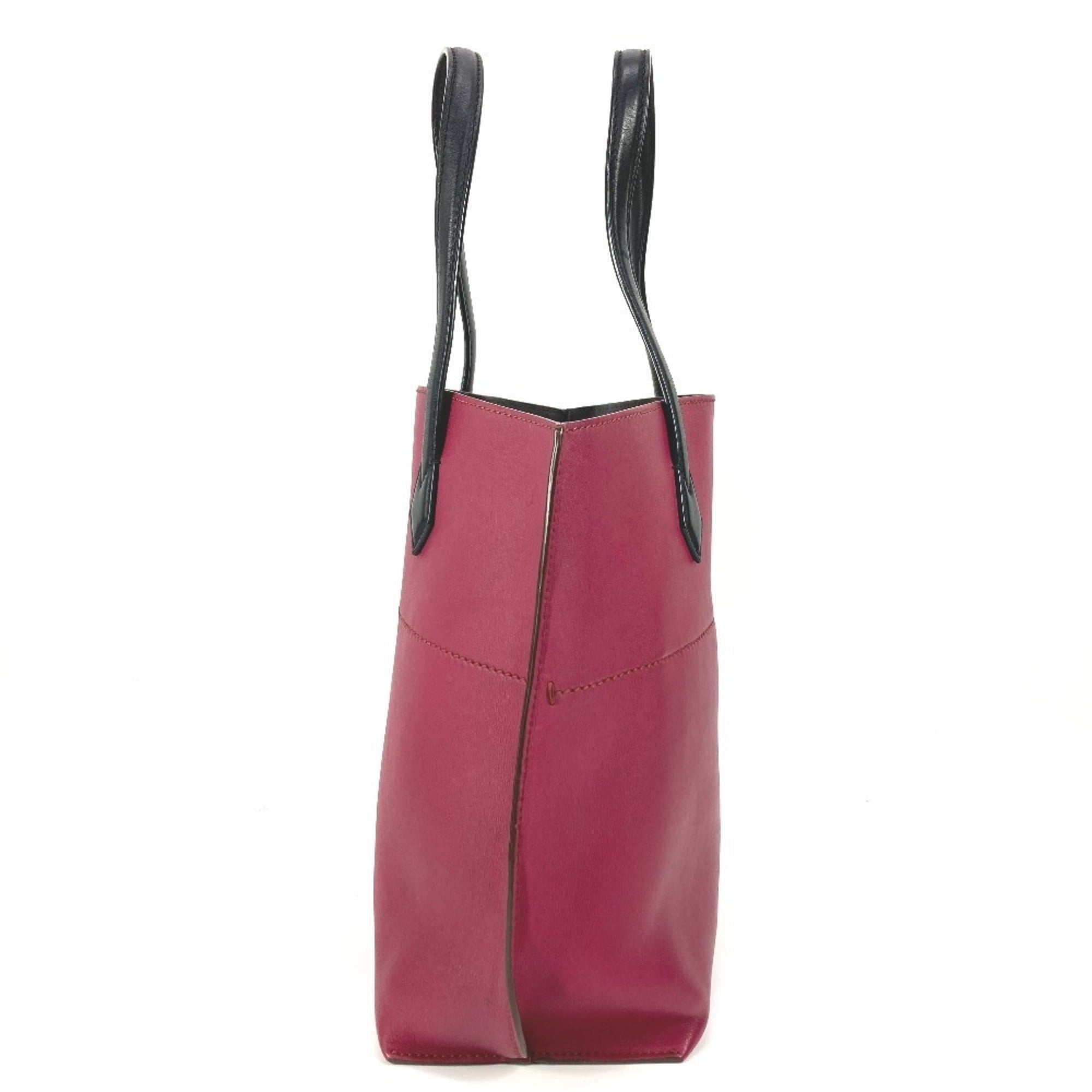Fendi Black Purple Leather Shoulder Bag Tote Bag