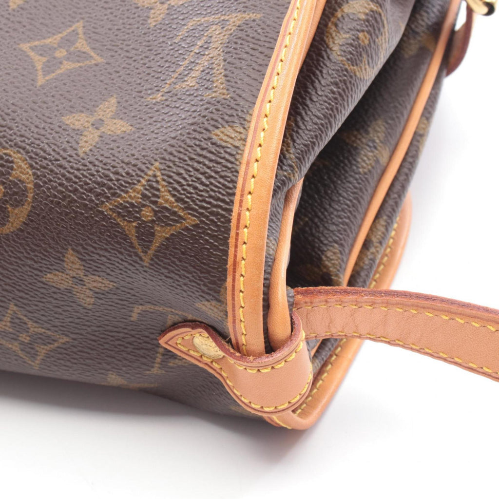 Louis Vuitton Brown Coated Canvas Monogram Leather Handbag Shoulder Bag