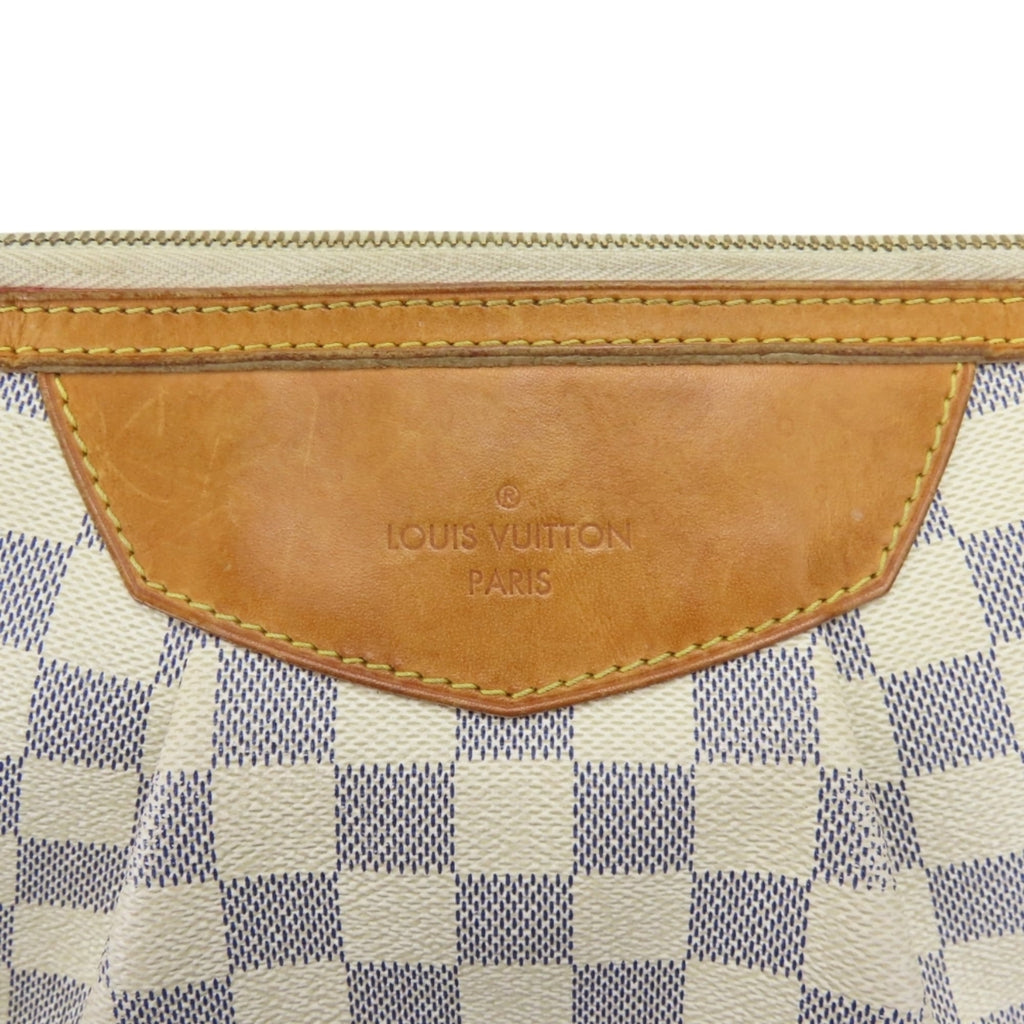 Louis Vuitton White Damier Azur Leather Shoulder Bag
