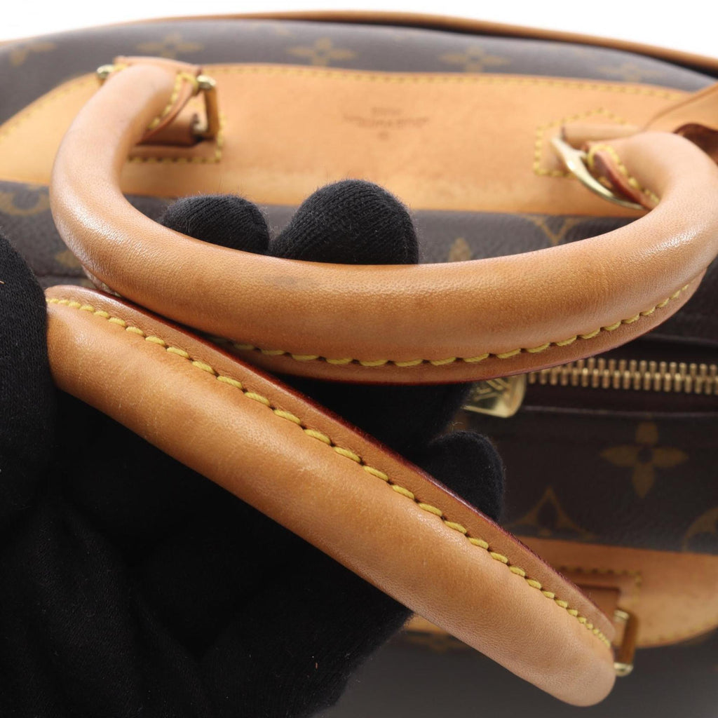 Louis Vuitton Brown Monogram Coated Canvas Leather Handbag
