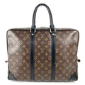 Louis Vuitton Black Brown Monogram Canvas Tote Bag