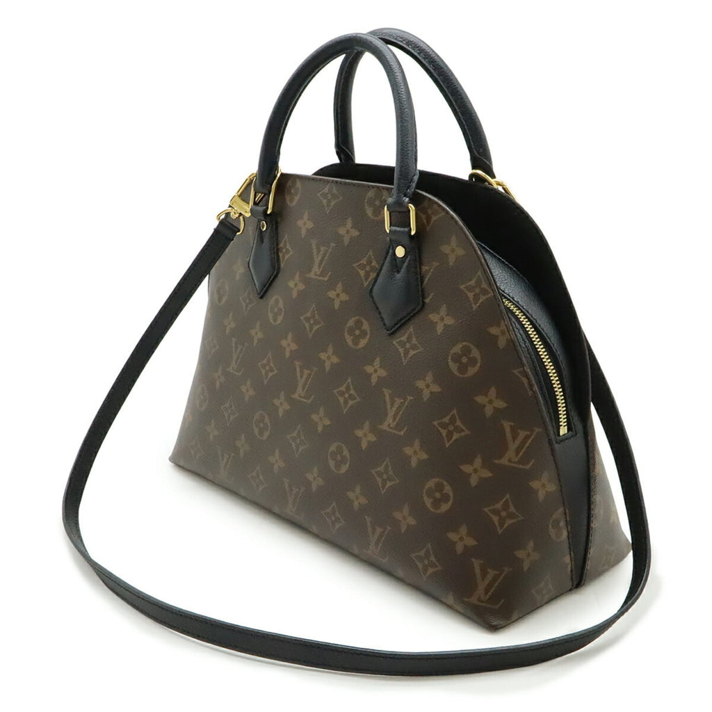 Louis Vuitton Noir Monogram Canvas Leather Handbag Shoulder Bag