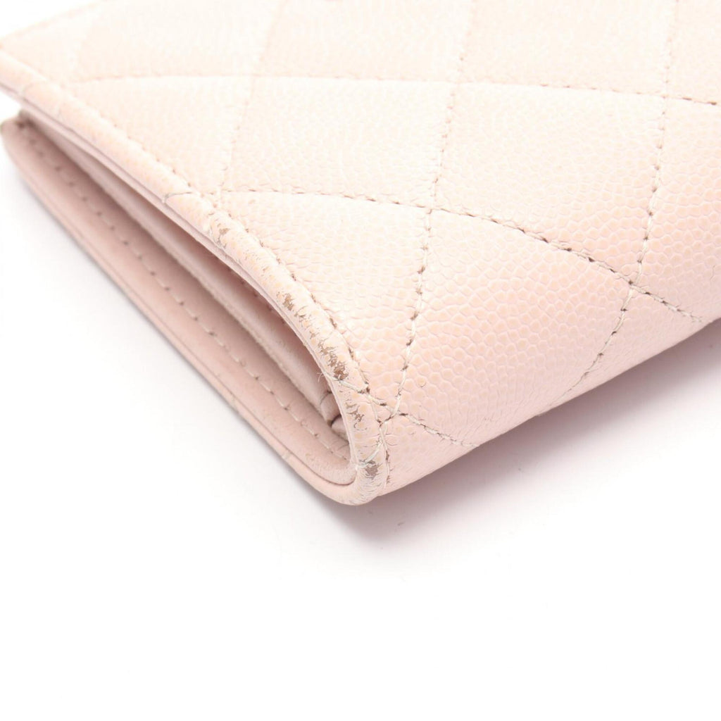 Chanel Pink Grained Calfskin Wallet (Bi-Fold)