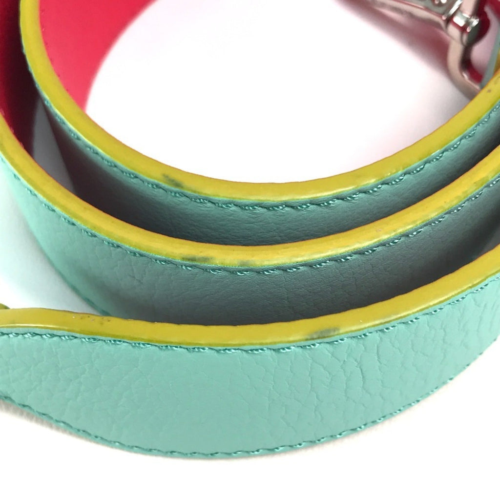 Fendi Blue Leather Chain/Shoulder Wallet