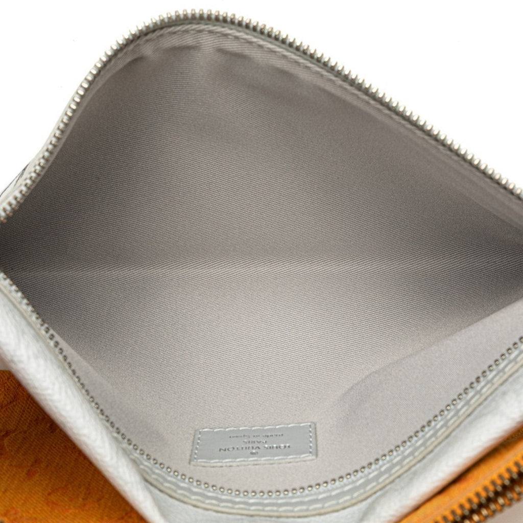 Louis Vuitton Gray Orange Pvc Canvas Shoulder Bag