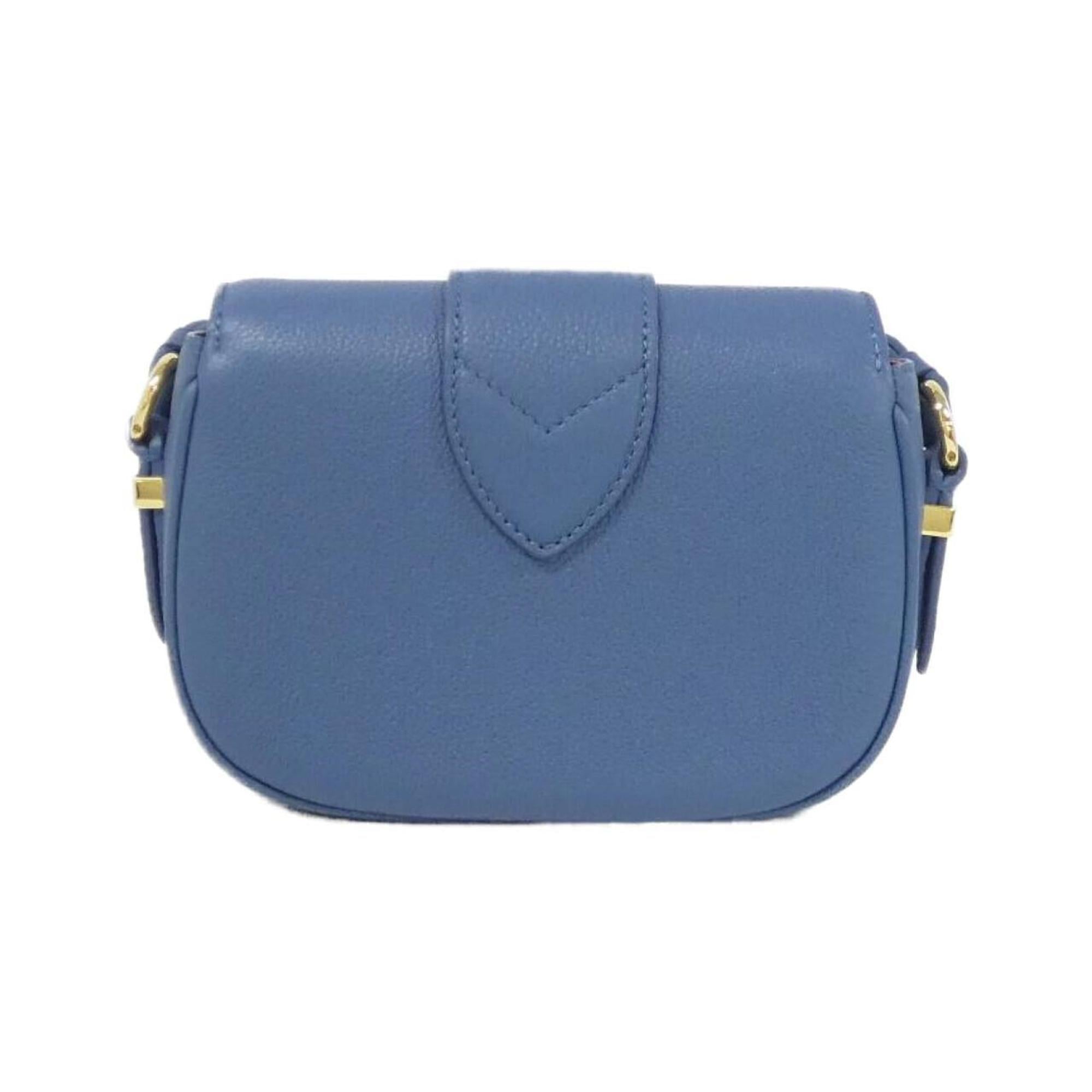 Louis Vuitton Blue Leather Shoulder Bag