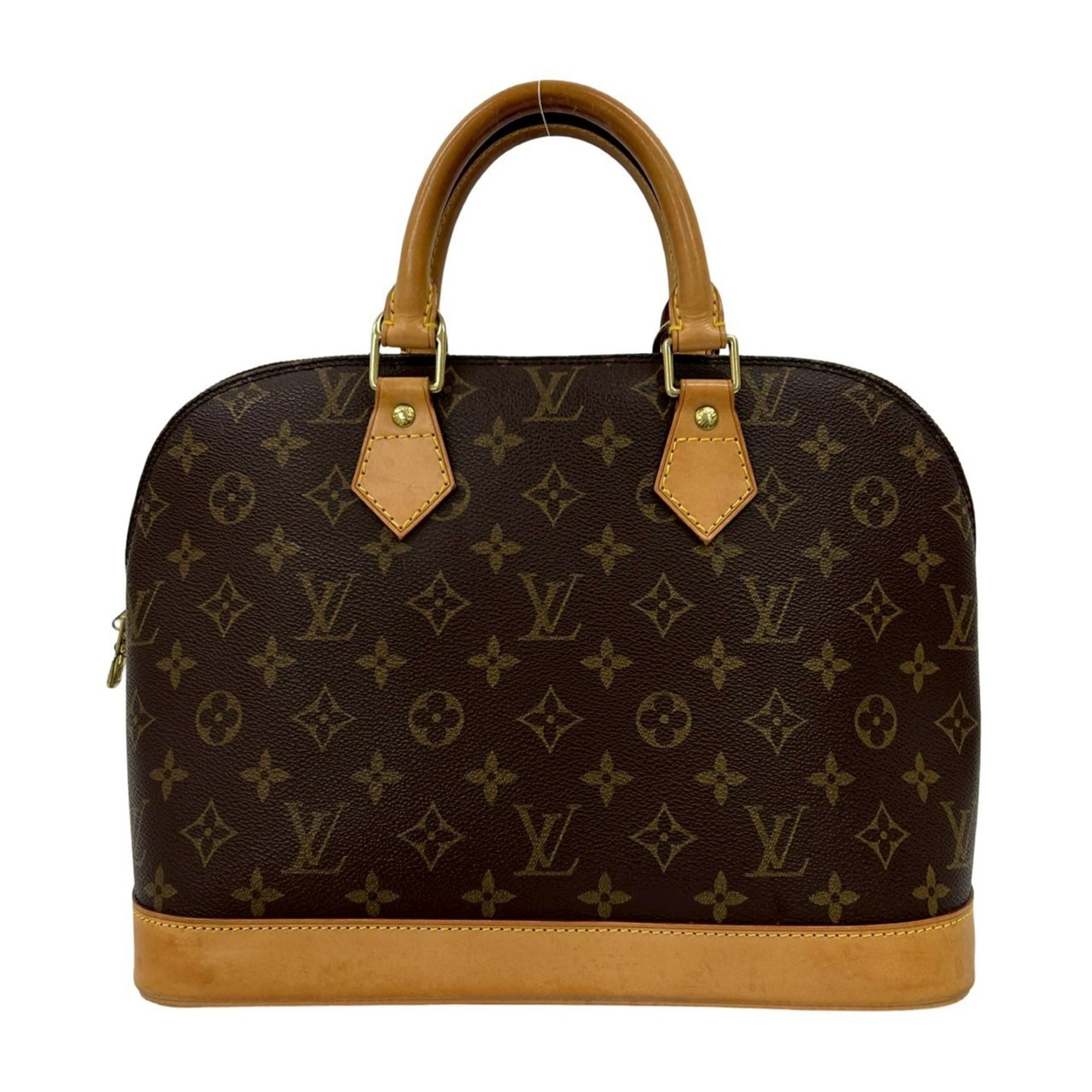 Louis Vuitton Brown Leather Pvc Boston Bag Handbag