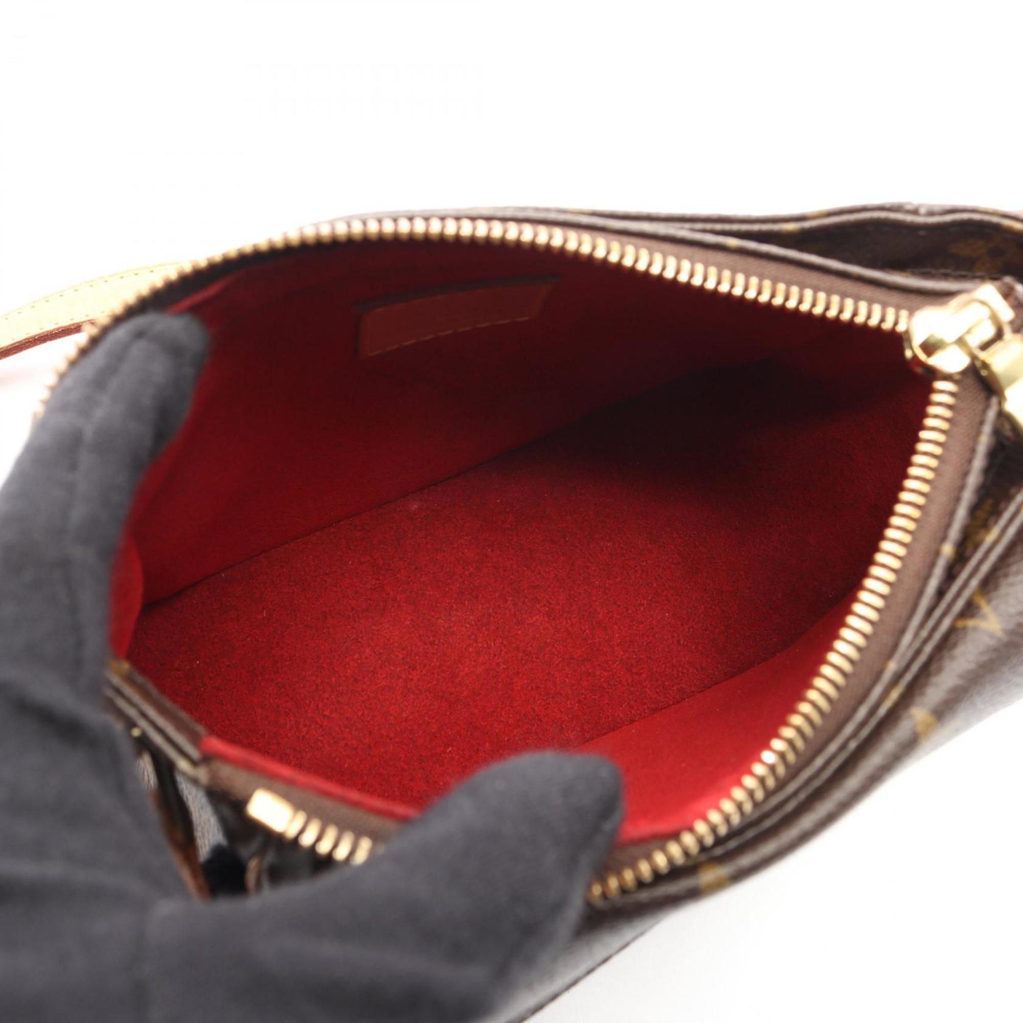 Louis Vuitton Brown Monogram Coated Canvas Leather Handbag Shoulder Bag