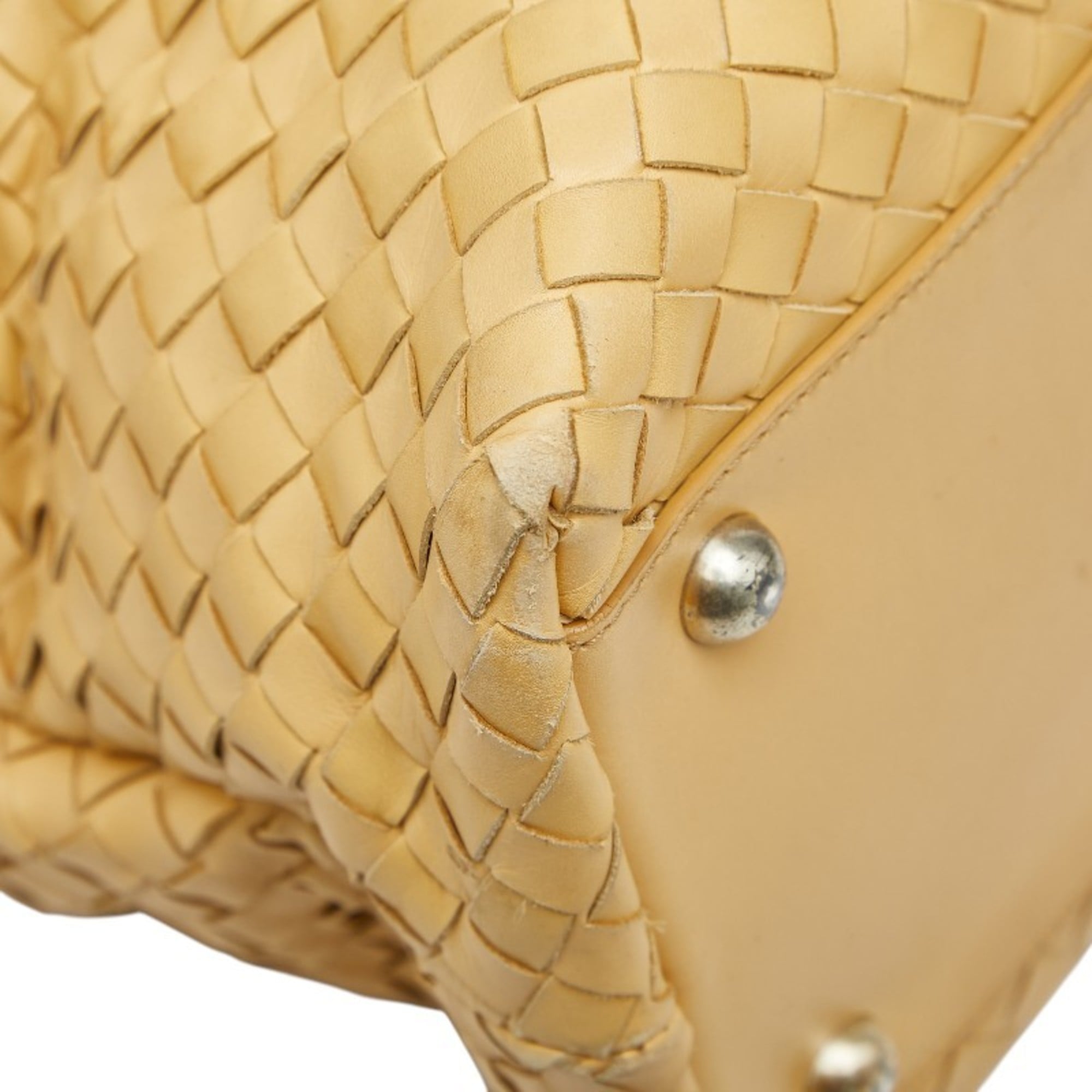 Bottega Veneta Yellow Leather Handbag Tote Bag