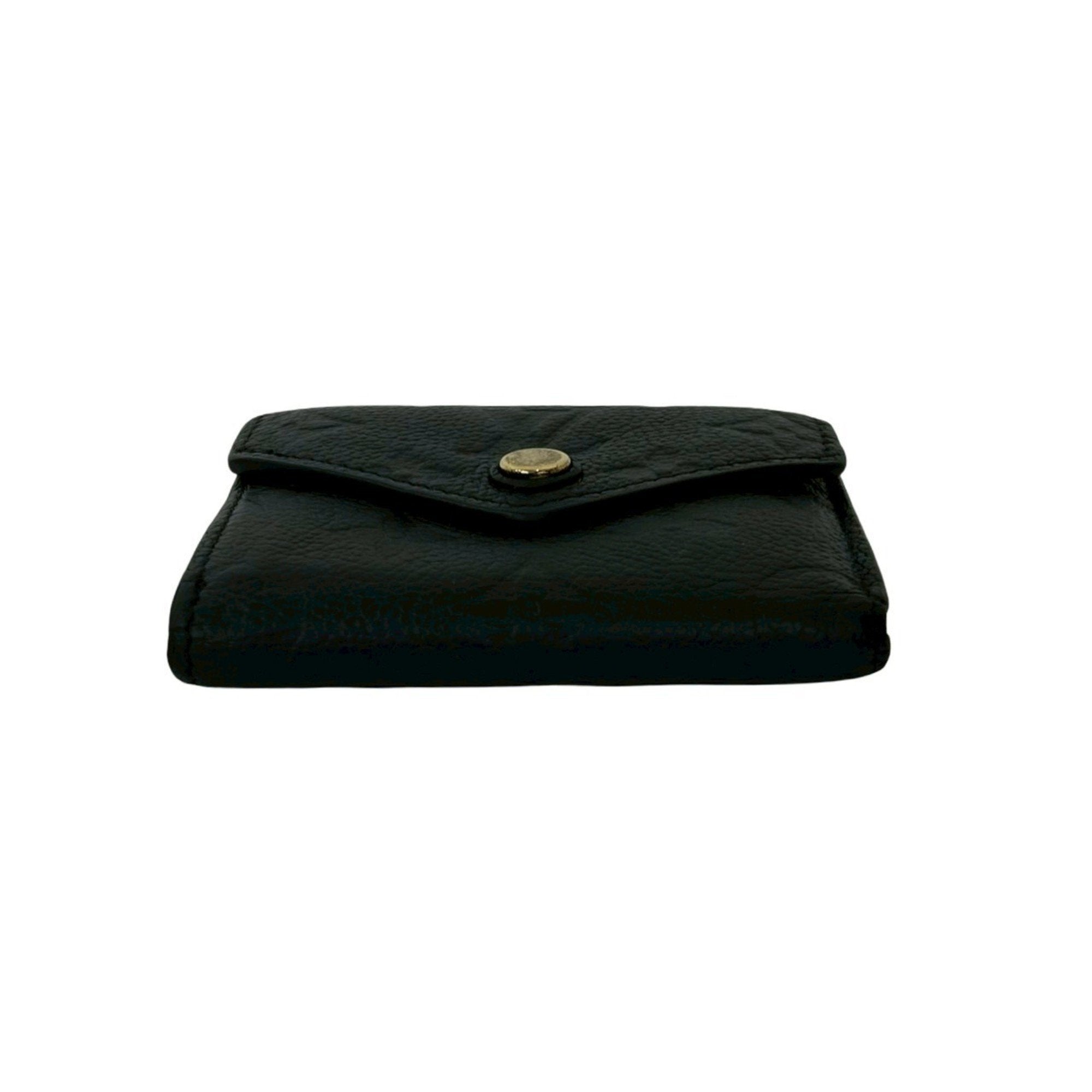 Louis Vuitton Black Leather Wallet (Tri-Fold)