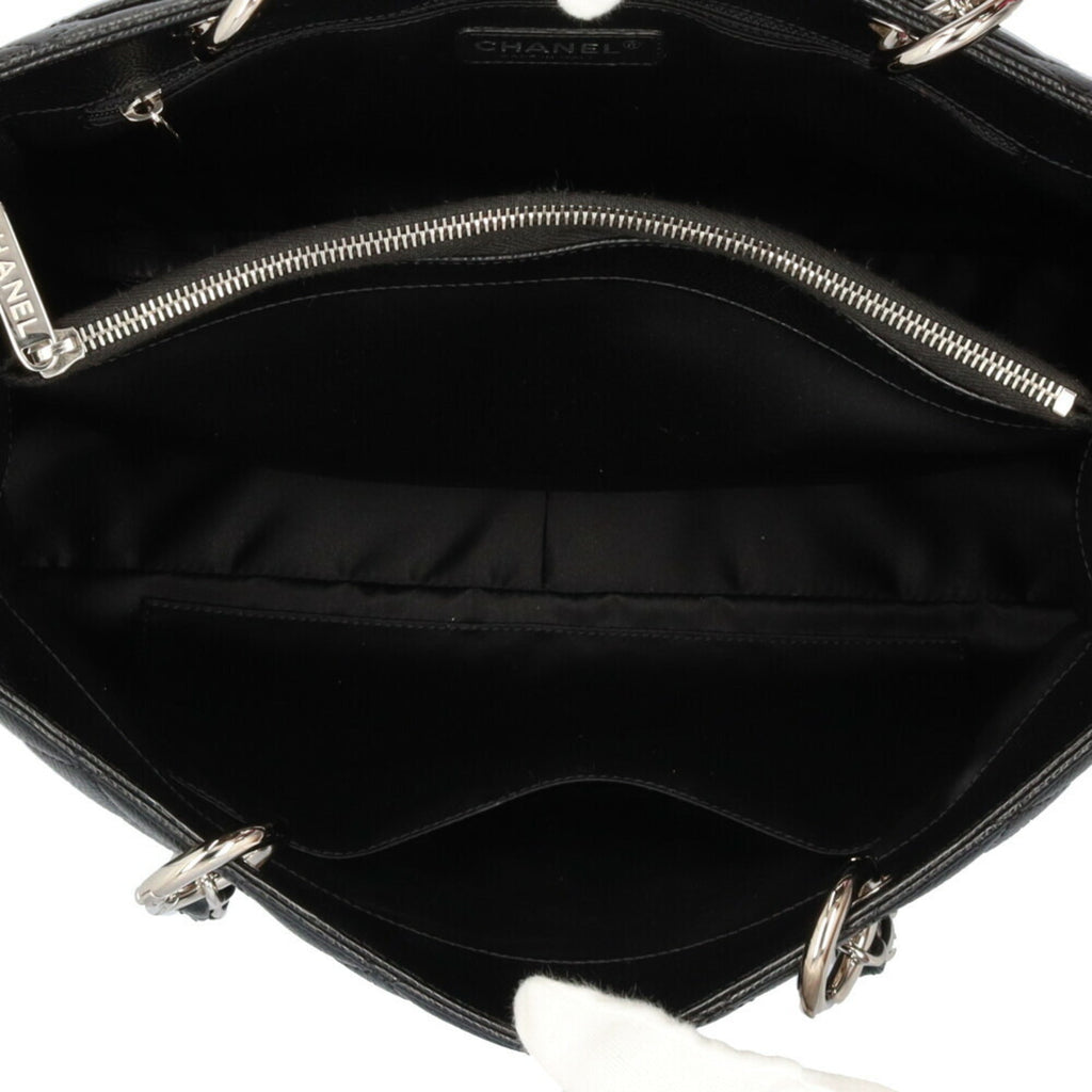 Chanel Black Caviar Leather Tote Bag