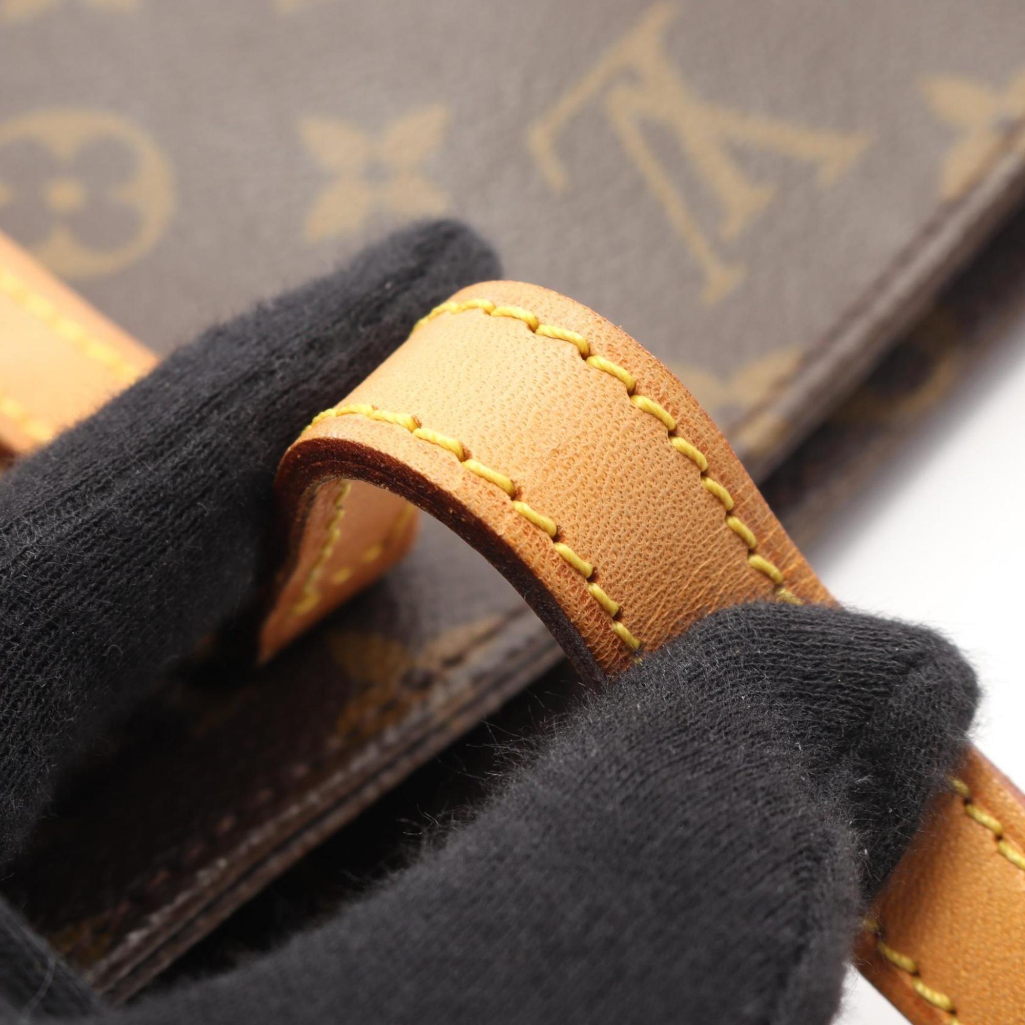 Louis Vuitton Brown Coated Canvas Leather Handbag