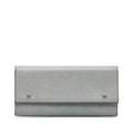 Celine Gray Leather Long Wallet (Bi-Fold)