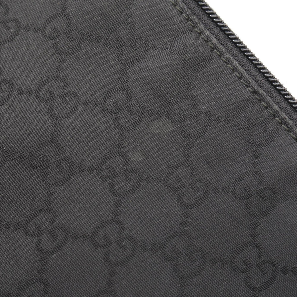 Gucci Black Nylon Leather Handbag Shoulder Bag (Pre-Owned)
