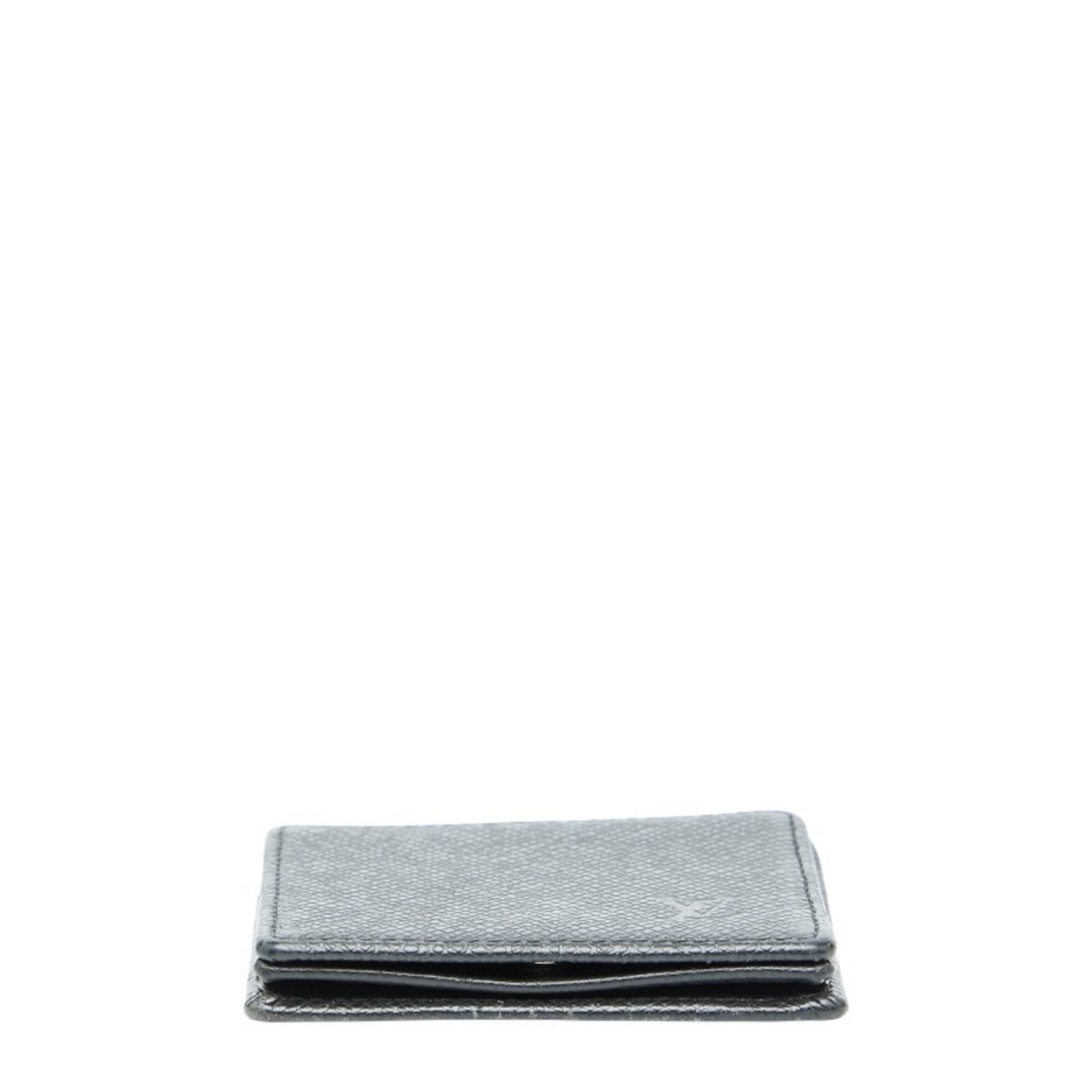 Louis Vuitton Ardoise Black Taiga Leather Coin Purse/Coin Case