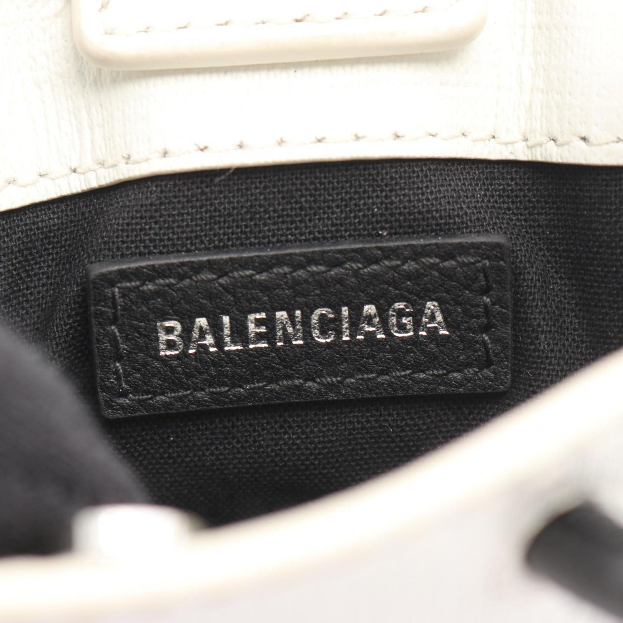 Balenciaga Black White Leather Shoulder