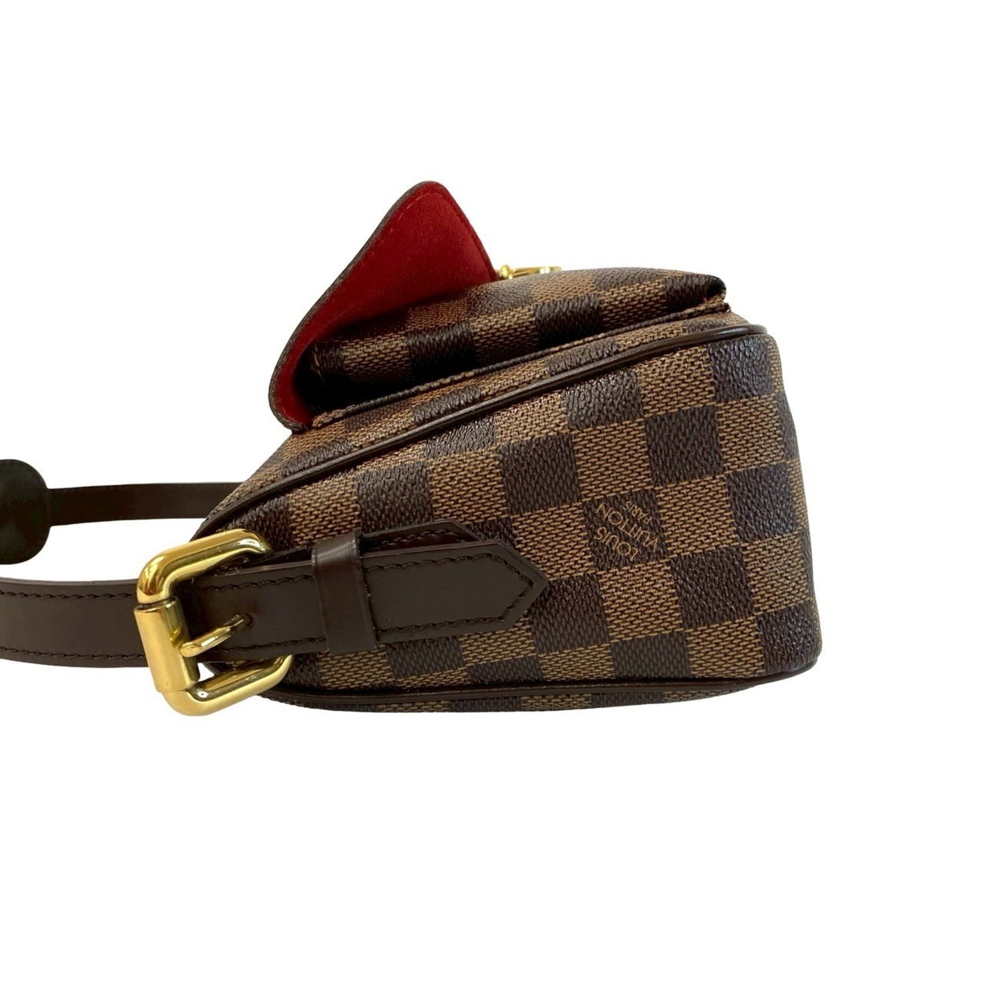 Louis Vuitton Brown Leather Pvc Shoulder Bag Tote Bag