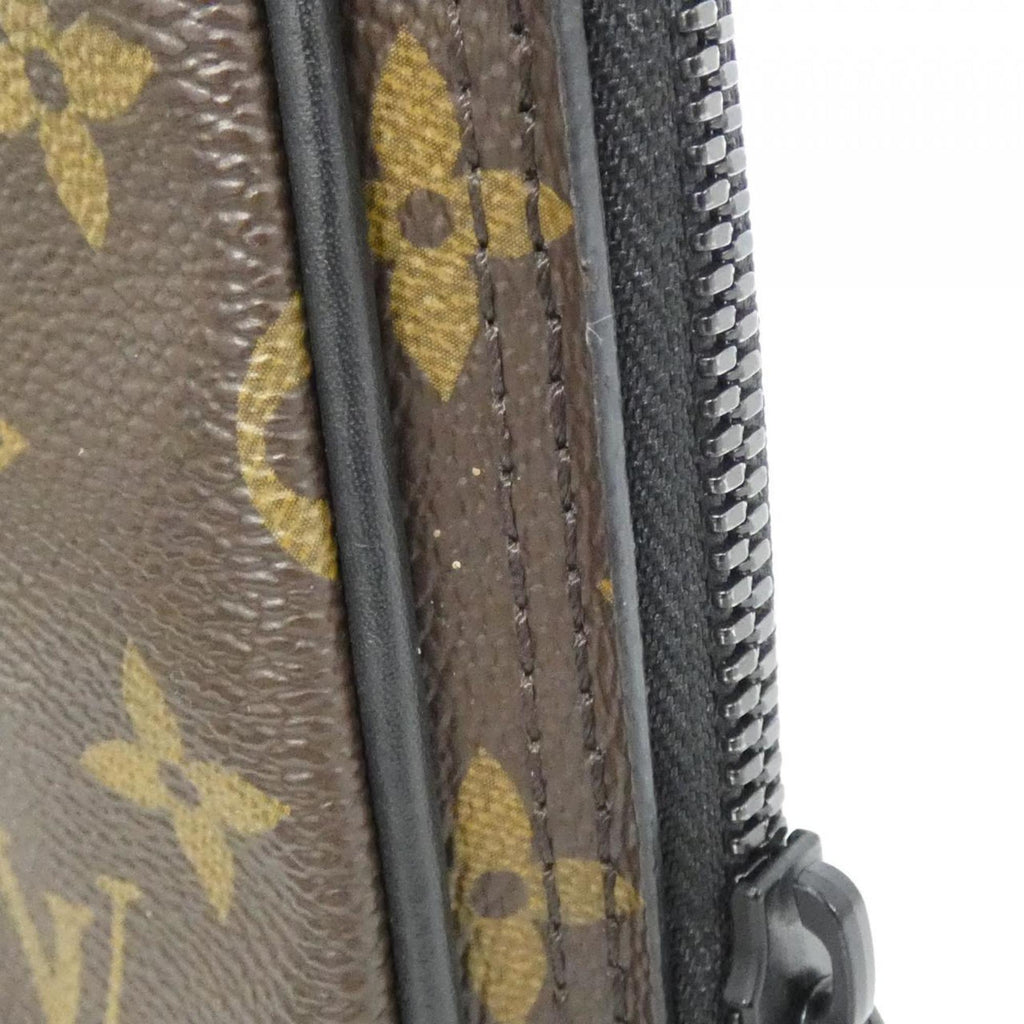 Louis Vuitton Black Brown Coated Canvas Shoulder Bag